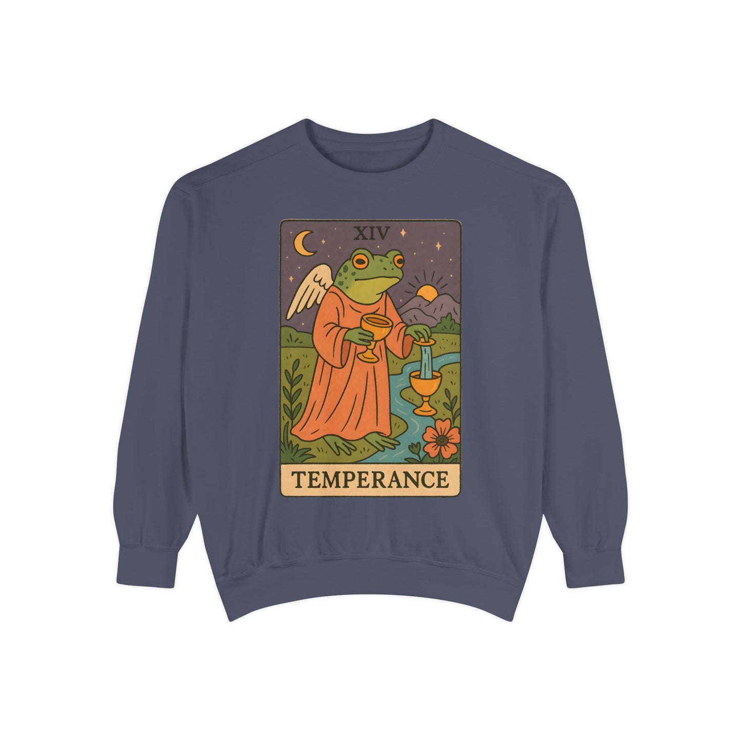 Cozy Tarotoads "Temperance" Unisex Sweatshirt | Adorable Casual Wear, Astrology Apparel, Unique Gift for Tarot Lovers