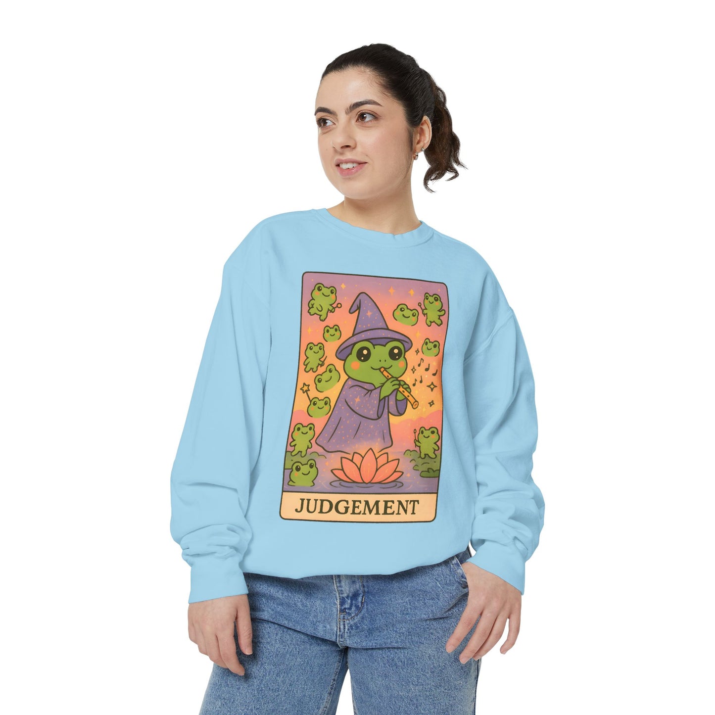 Cozy Tarotoads "Judgement" Unisex Sweatshirt | Astrology Apparel, Perfect for Casual Wear, Gift for Friends Family, Great For Frog and Tarot Lovers, Unisex Apparel