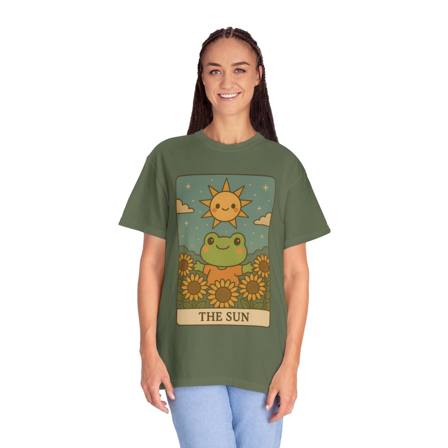 Cute Tarotoads "The Sun" Unisex T-Shirt | Great for Halloween, Warm And Cozy, Great Gift Idea, Astrology Apparel, Unique Tarot Graphic T-Shirt, Good For Cold Weather