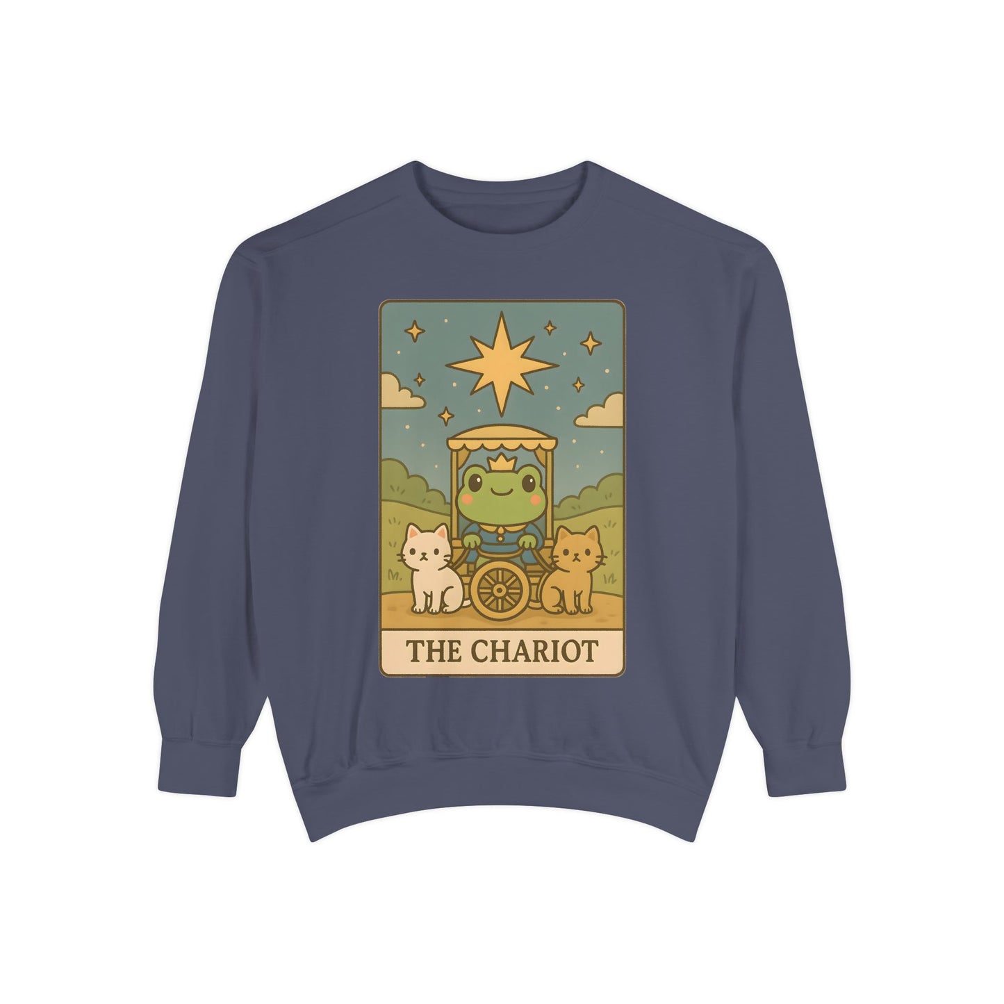Cozy Tarotoads "The Chariot" Unisex Sweatshirt | Astrology Apparel, Perfect for Halloween, Gift for Friends Family, Great For Frog and Tarot Lovers, Great For Cold Weather