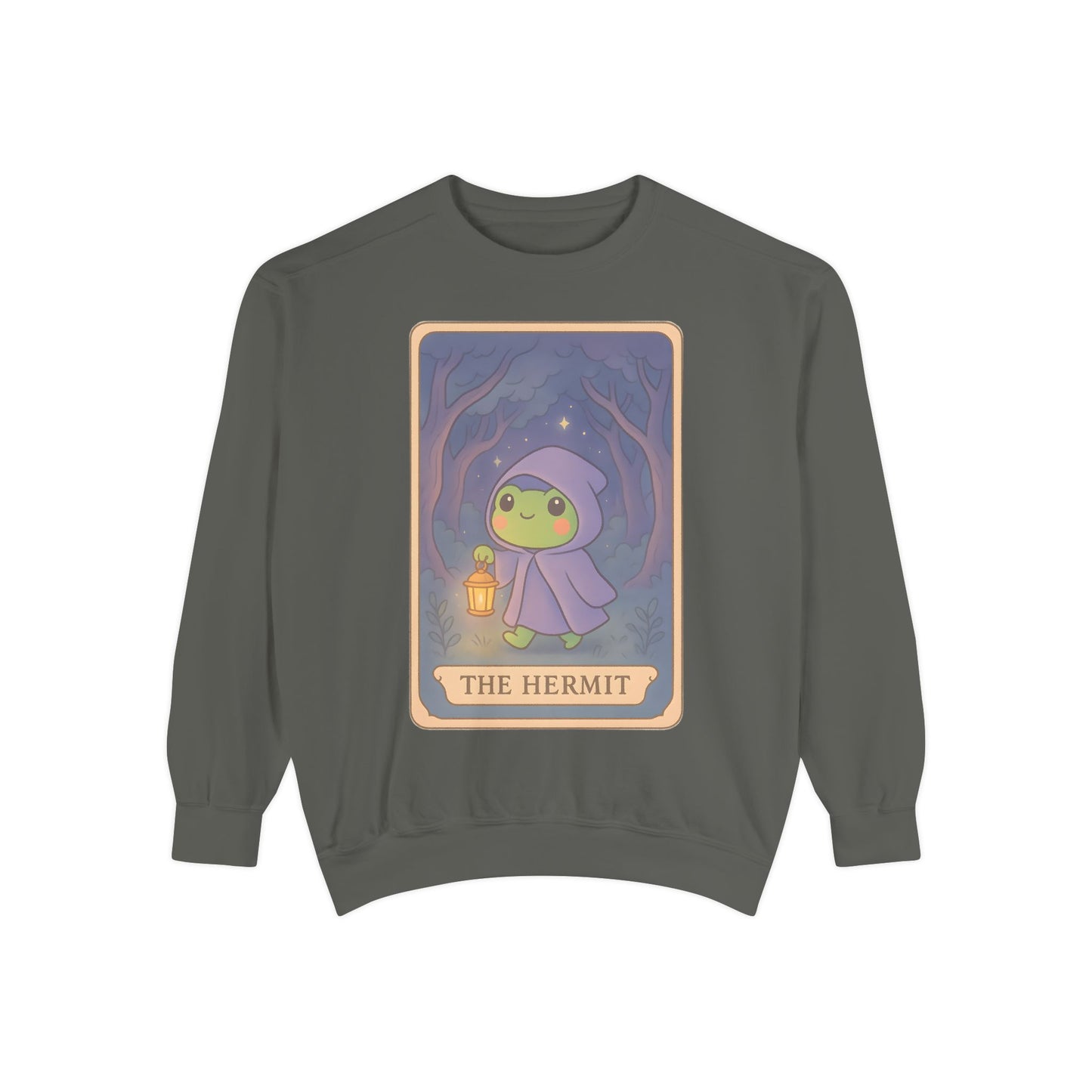 Cozy Tarotoads "The Hermit" Unisex Sweatshirt | Gift for Tarot Lovers, Astrology Apparel, Casual Everyday Wear