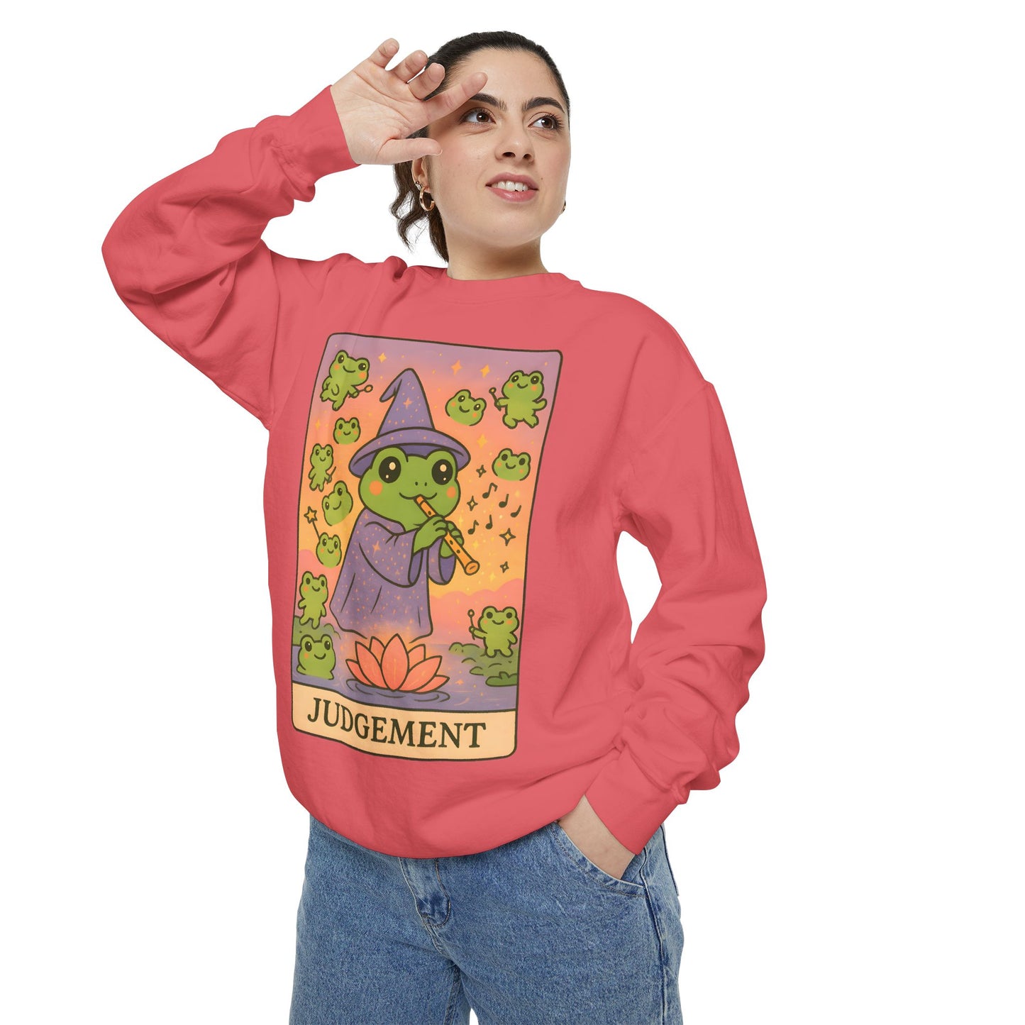Cozy Tarotoads "Judgement" Unisex Sweatshirt | Astrology Apparel, Perfect for Casual Wear, Gift for Friends Family, Great For Frog and Tarot Lovers, Unisex Apparel