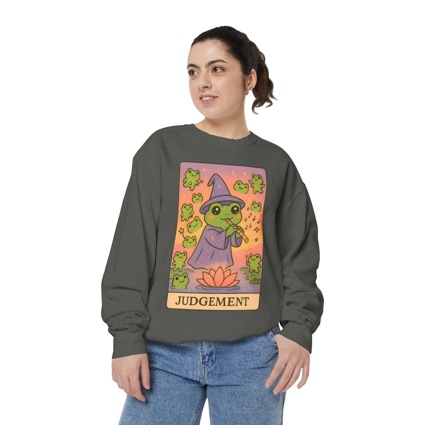 Cozy Tarotoads "Judgement" Unisex Sweatshirt | Astrology Apparel, Perfect for Casual Wear, Gift for Friends Family, Great For Frog and Tarot Lovers, Unisex Apparel