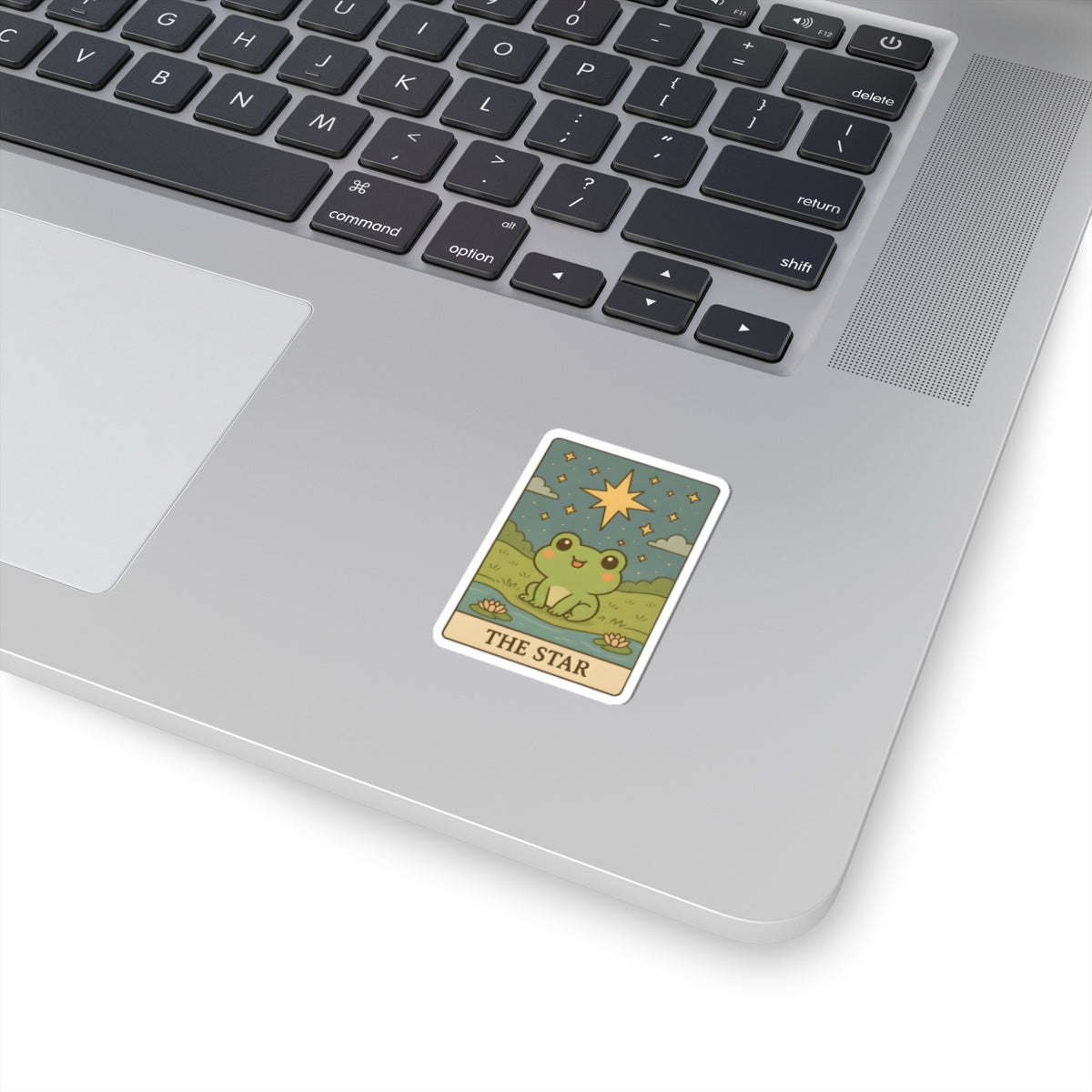 Adorable Tarotoads! "The Star" Kiss-Cut Sticker | Whimsical Nature Decor, Cute Frog Accessories, Eco-Friendly Gift, Laptop Stickers, Astrological Themed