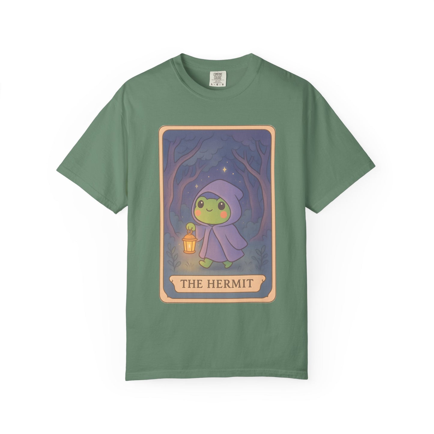 Cute Tarotoads "The Hermit" Unisex T-Shirt | Great for Halloween, Warm And Cozy, Great Gift Idea, Astrology Apparel, Unique Tarot Graphic T-Shirt, Good For Cold Weather