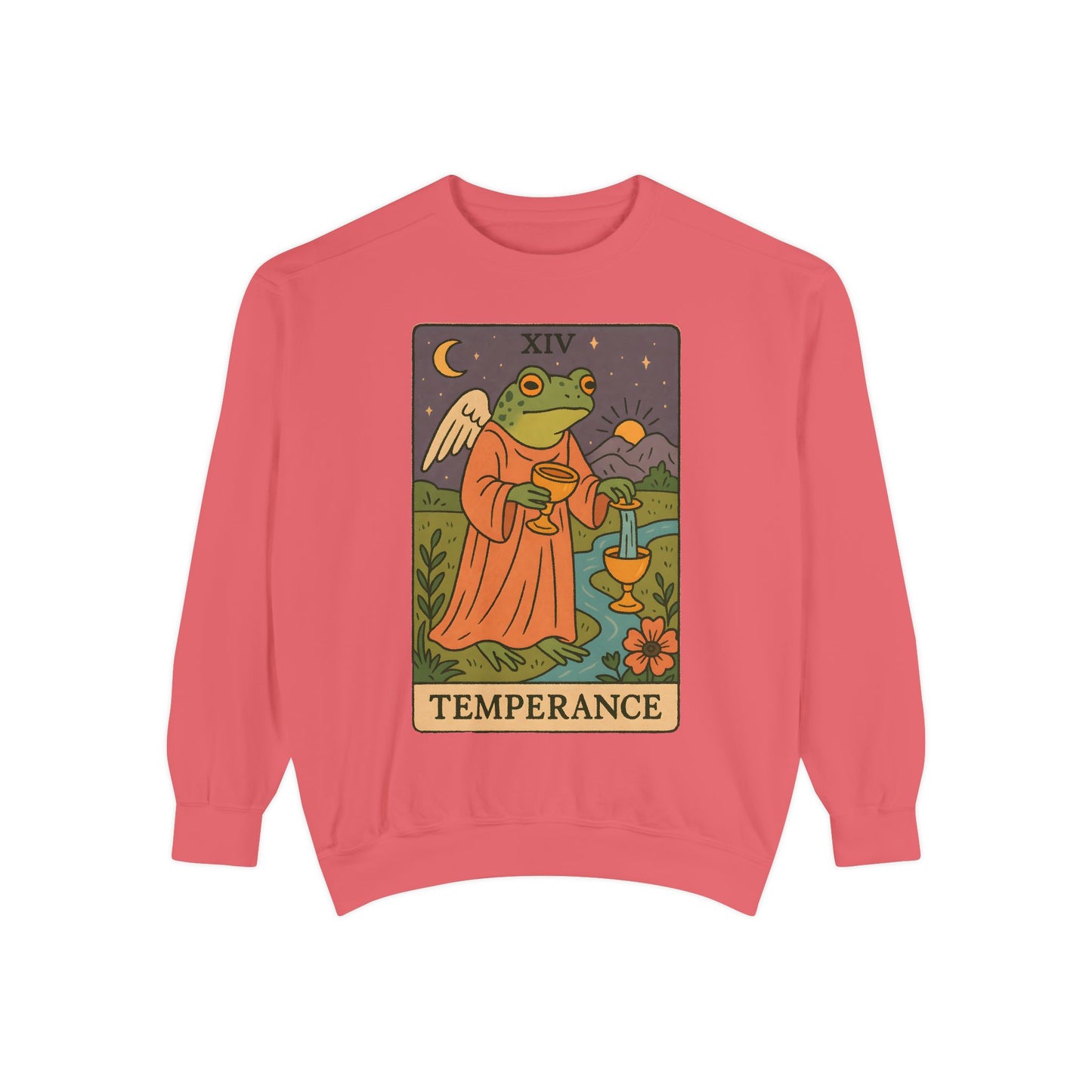 Cozy Tarotoads "Temperance" Unisex Sweatshirt | Adorable Casual Wear, Astrology Apparel, Unique Gift for Tarot Lovers