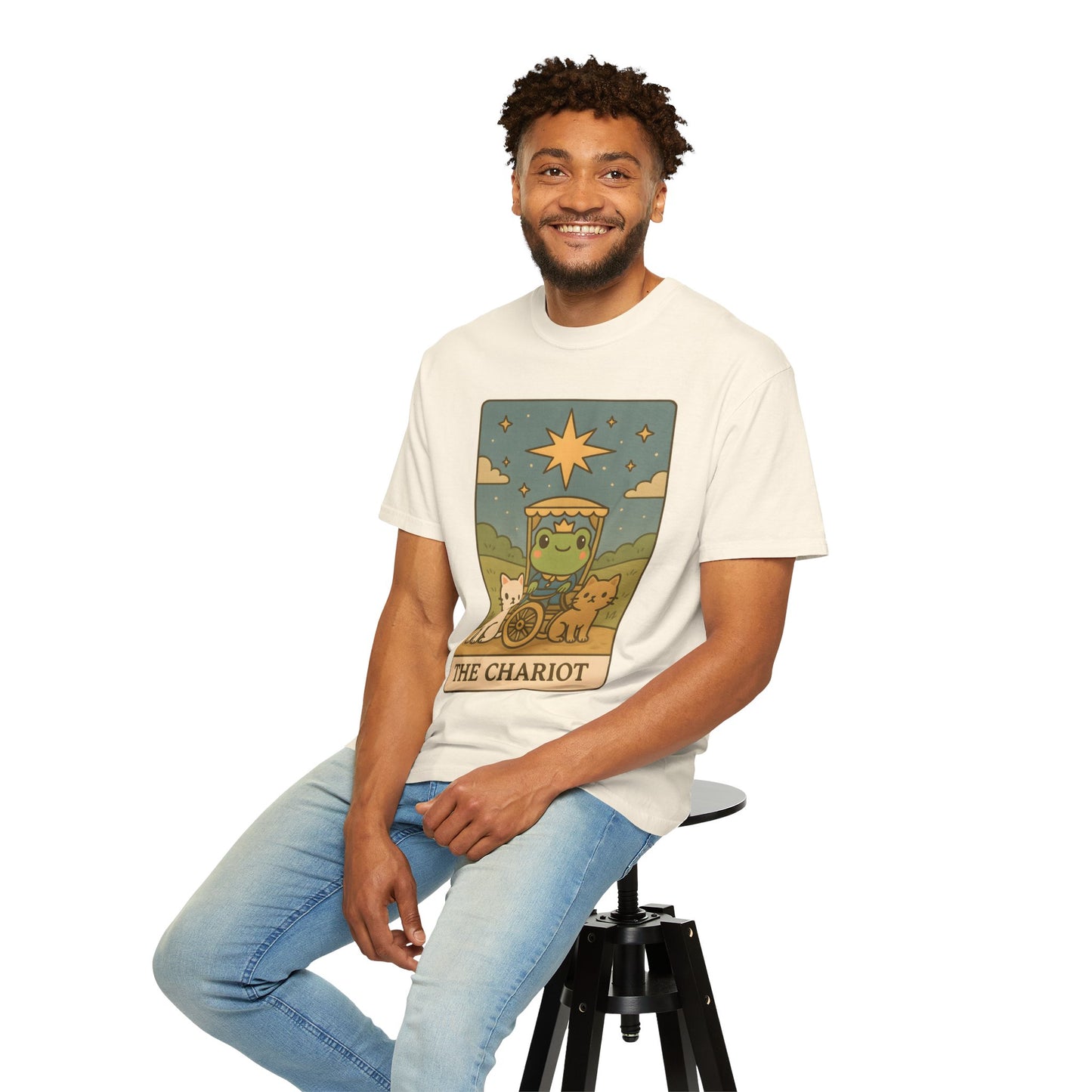 Cute Tarotoads "The Chariot" Unisex T-Shirt | Great for Halloween, Warm And Cozy, Great Gift Idea, Astrology Apparel, Unique Tarot Graphic T-Shirt, Good For Cold Weather