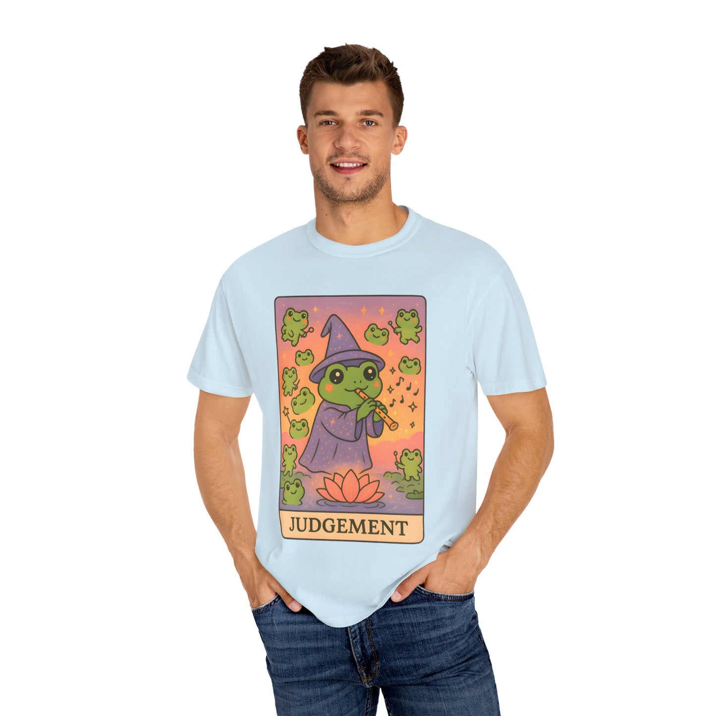 Cute Tarotoads "Judgement" Unisex T-Shirt | Great for Halloween, Warm And Cozy, Great Gift Idea, Astrology Apparel, Unique Tarot Graphic T-Shirt, Good For Cold Weather