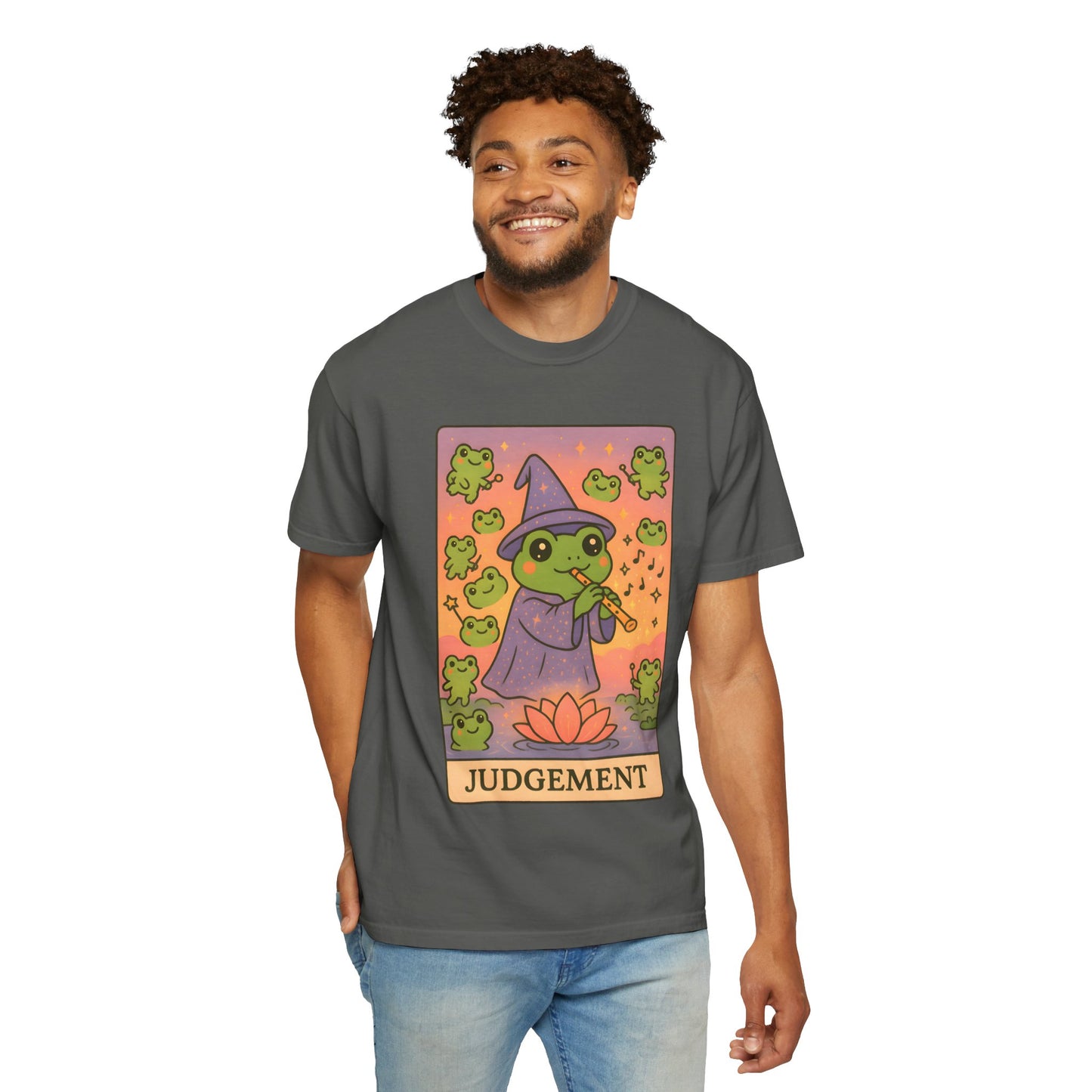 Cute Tarotoads "Judgement" Unisex T-Shirt | Great for Halloween, Warm And Cozy, Great Gift Idea, Astrology Apparel, Unique Tarot Graphic T-Shirt, Good For Cold Weather