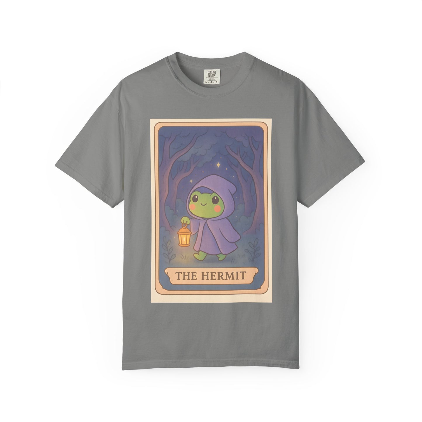 Unisex Garment-Dyed T-Shirt | Adorable Graphic T-shirt | Tarotoads! - “The Hermit"