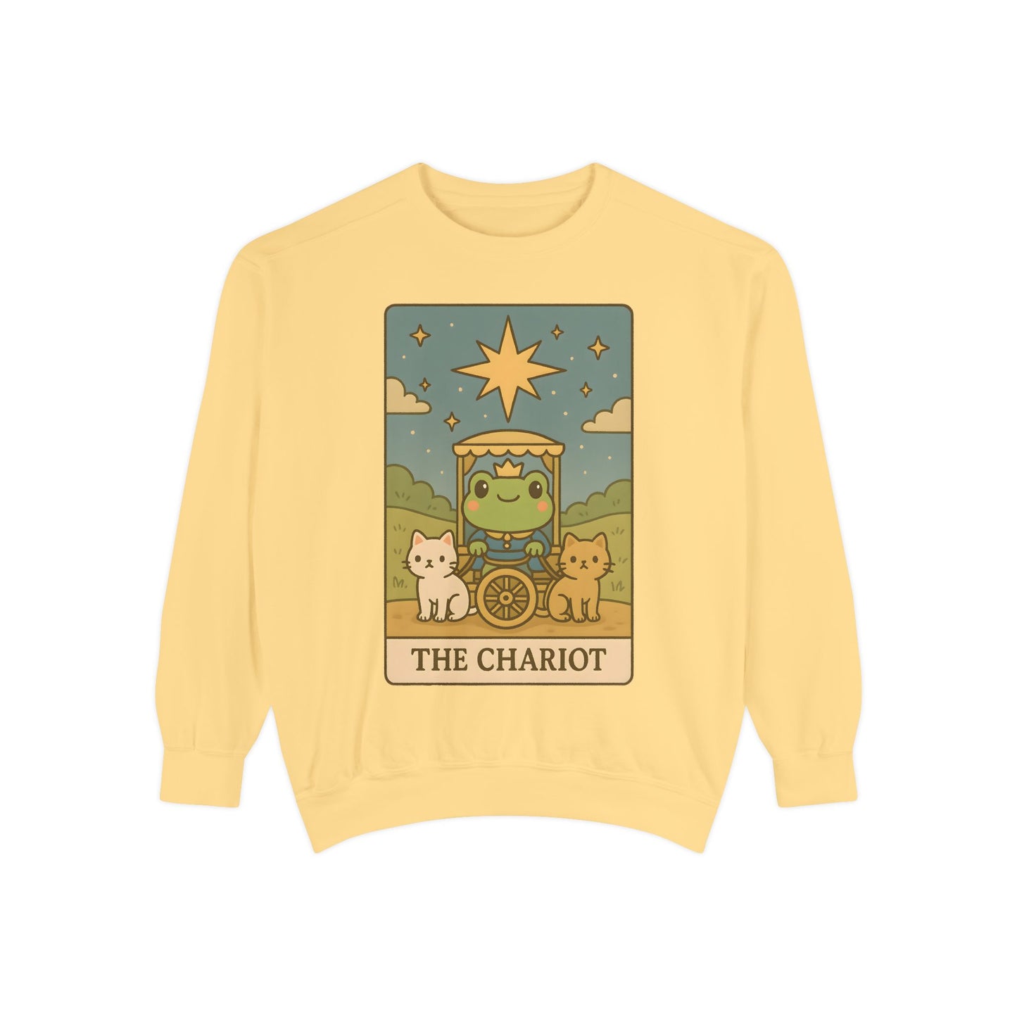 Cozy Tarotoads "The Chariot" Unisex Sweatshirt | Astrology Apparel, Perfect for Halloween, Gift for Friends Family, Great For Frog and Tarot Lovers, Great For Cold Weather