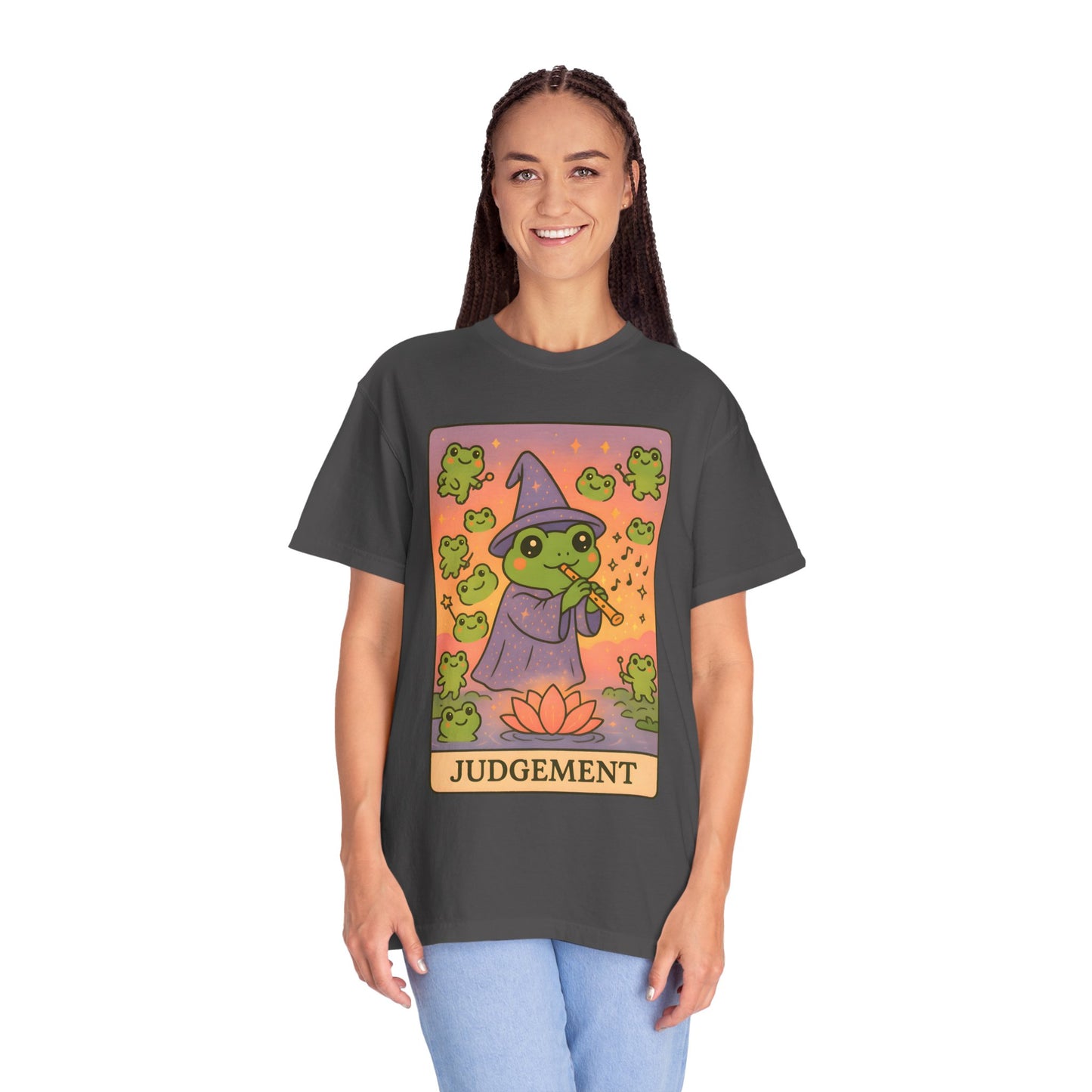 Cute Tarotoads "Judgement" Unisex T-Shirt | Great for Halloween, Warm And Cozy, Great Gift Idea, Astrology Apparel, Unique Tarot Graphic T-Shirt, Good For Cold Weather