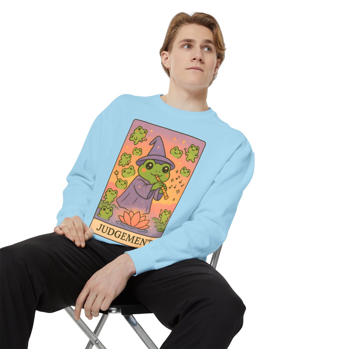 Cozy Tarotoads "Judgement" Unisex Sweatshirt | Astrology Apparel, Perfect for Casual Wear, Gift for Friends Family, Great For Frog and Tarot Lovers, Unisex Apparel