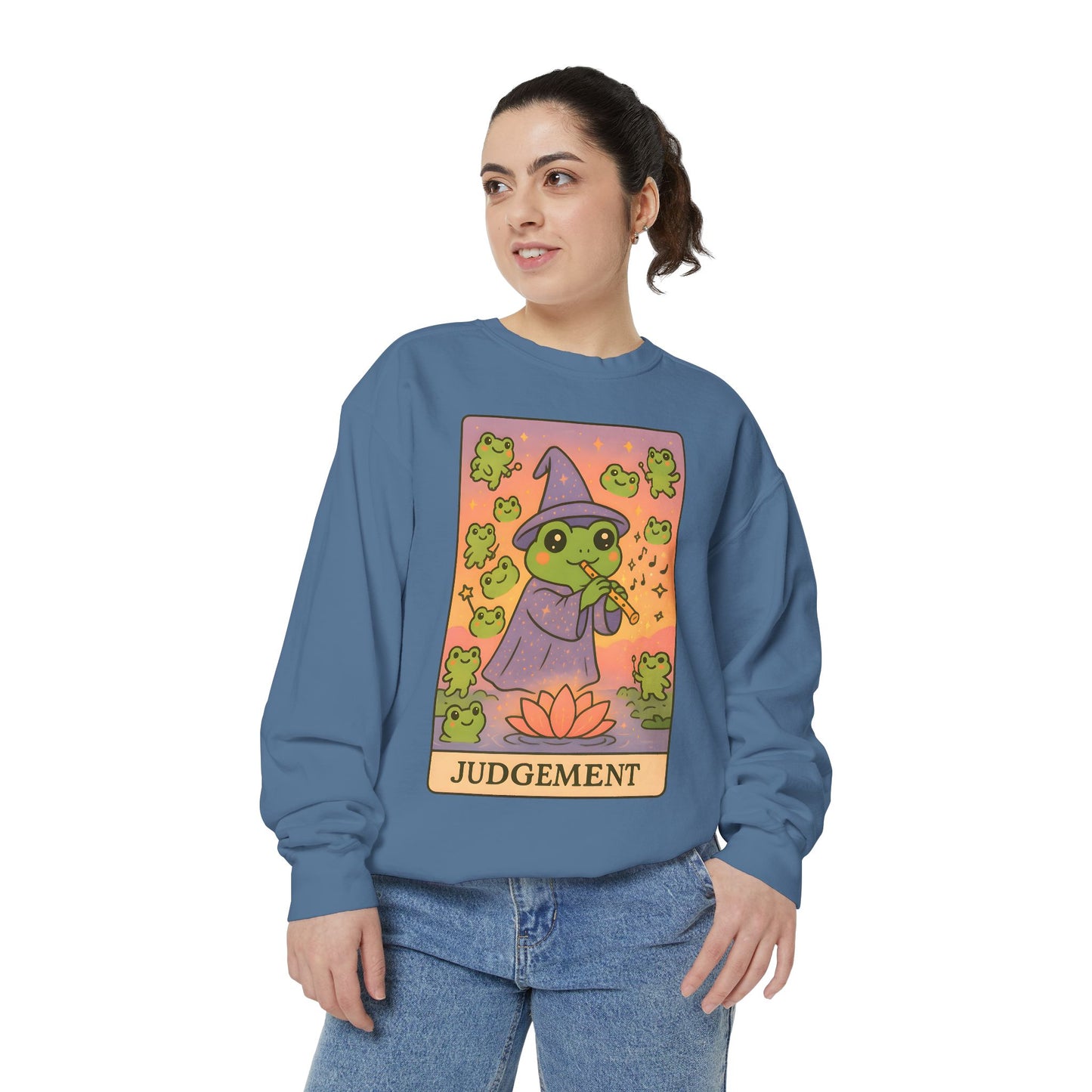 Cozy Tarotoads "Judgement" Unisex Sweatshirt | Astrology Apparel, Perfect for Casual Wear, Gift for Friends Family, Great For Frog and Tarot Lovers, Unisex Apparel