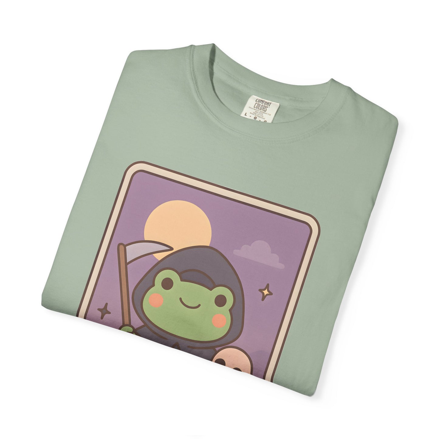 Cute Tarotoads "Death" Unisex T-Shirt | Great for Halloween, Warm And Cozy, Great Gift Idea, Astrology Apparel, Unique Tarot Graphic T-Shirt, Good For Cold Weather