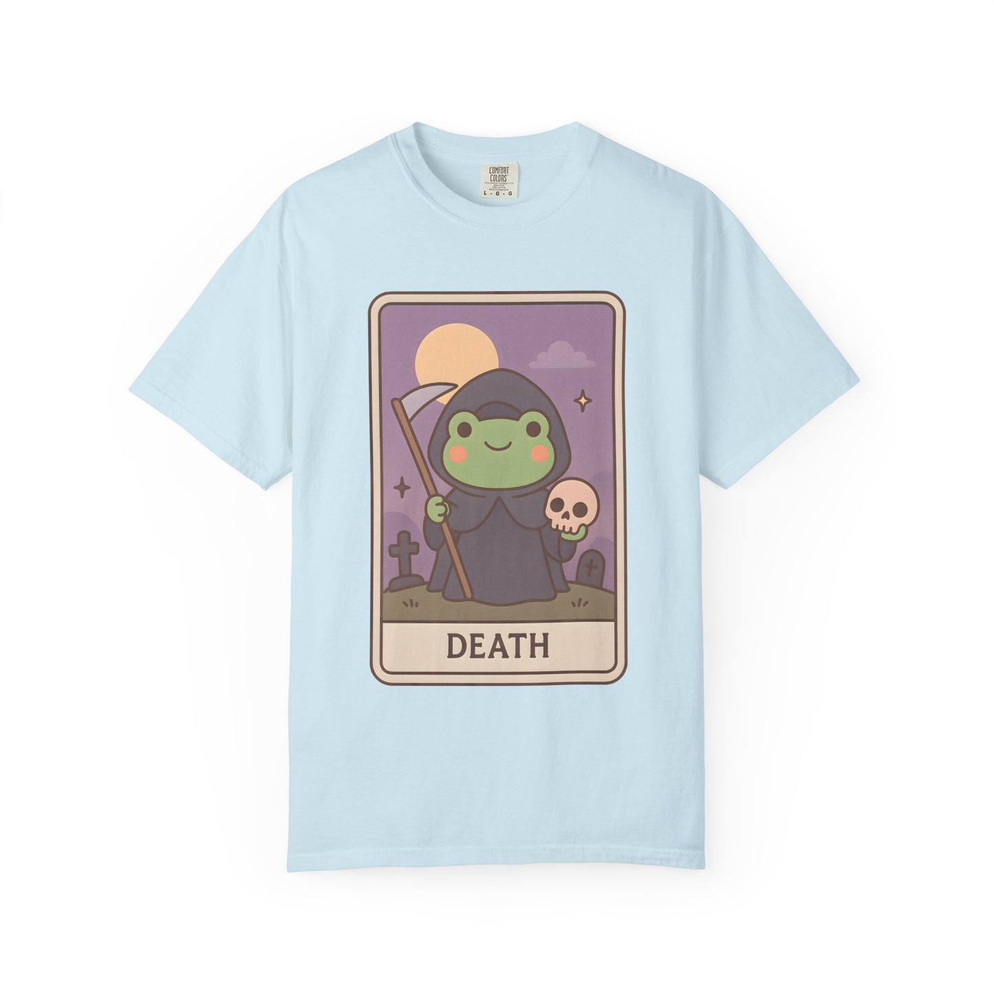 Cute Tarotoads "Death" Unisex T-Shirt | Great for Halloween, Warm And Cozy, Great Gift Idea, Astrology Apparel, Unique Tarot Graphic T-Shirt, Good For Cold Weather