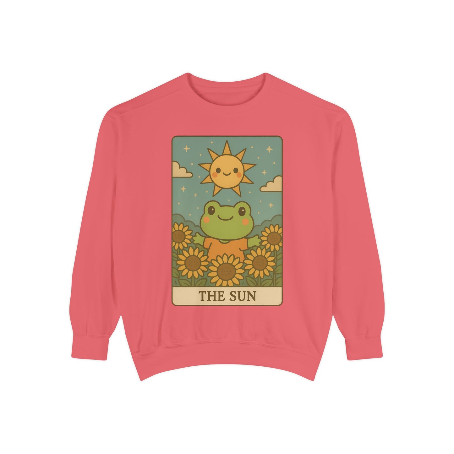 Cozy Tarotoads! "The Sun" Unisex Sweatshirt | Happy Frog Sun Sweatshirt, Unisex Pullover, Cozy Gift, Nature Lovers Apparel, Warm Fashion, Thoughtful Present