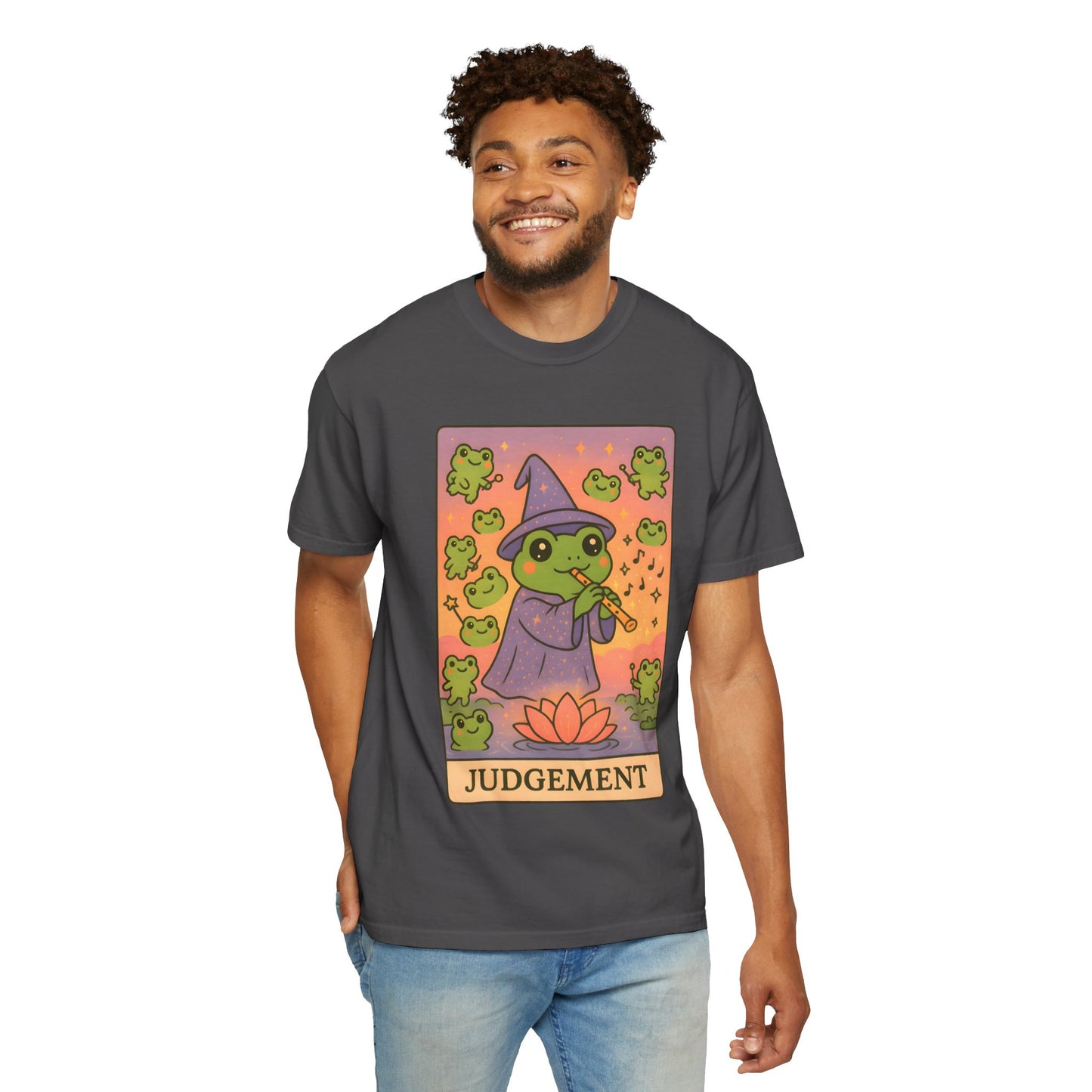 Cute Tarotoads "Judgement" Unisex T-Shirt | Great for Halloween, Warm And Cozy, Great Gift Idea, Astrology Apparel, Unique Tarot Graphic T-Shirt, Good For Cold Weather
