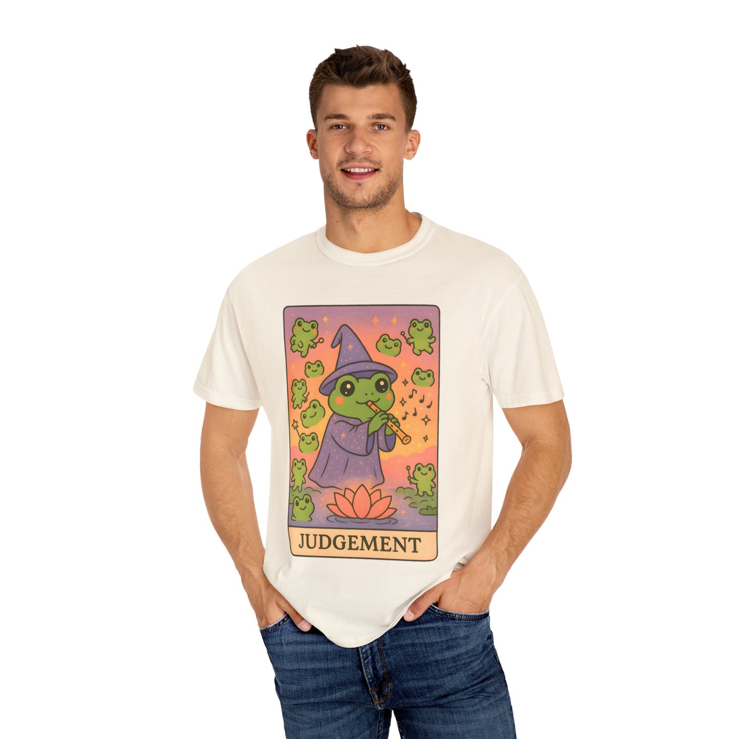 Cute Tarotoads "Judgement" Unisex T-Shirt | Great for Halloween, Warm And Cozy, Great Gift Idea, Astrology Apparel, Unique Tarot Graphic T-Shirt, Good For Cold Weather