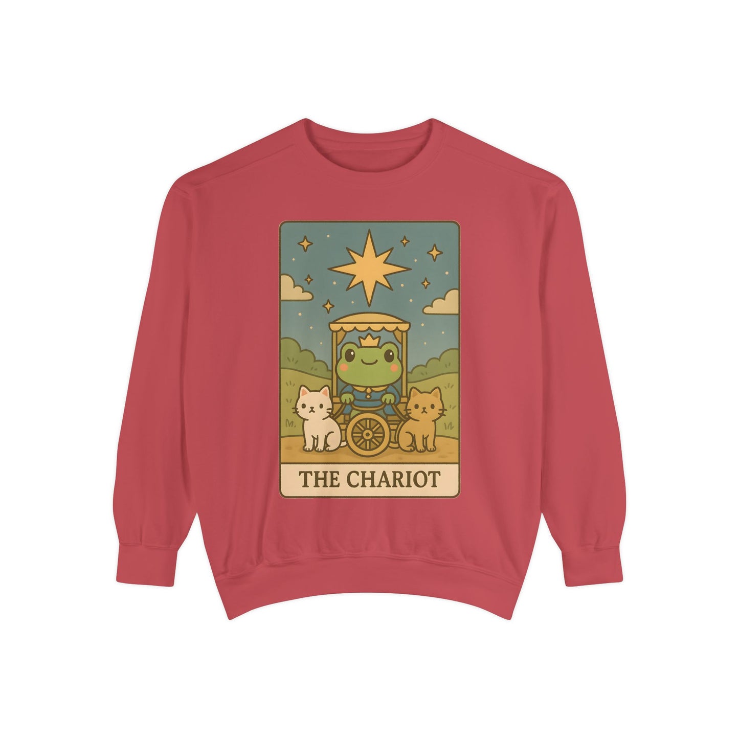 Cozy Tarotoads "The Chariot" Unisex Sweatshirt | Astrology Apparel, Perfect for Halloween, Gift for Friends Family, Great For Frog and Tarot Lovers, Great For Cold Weather