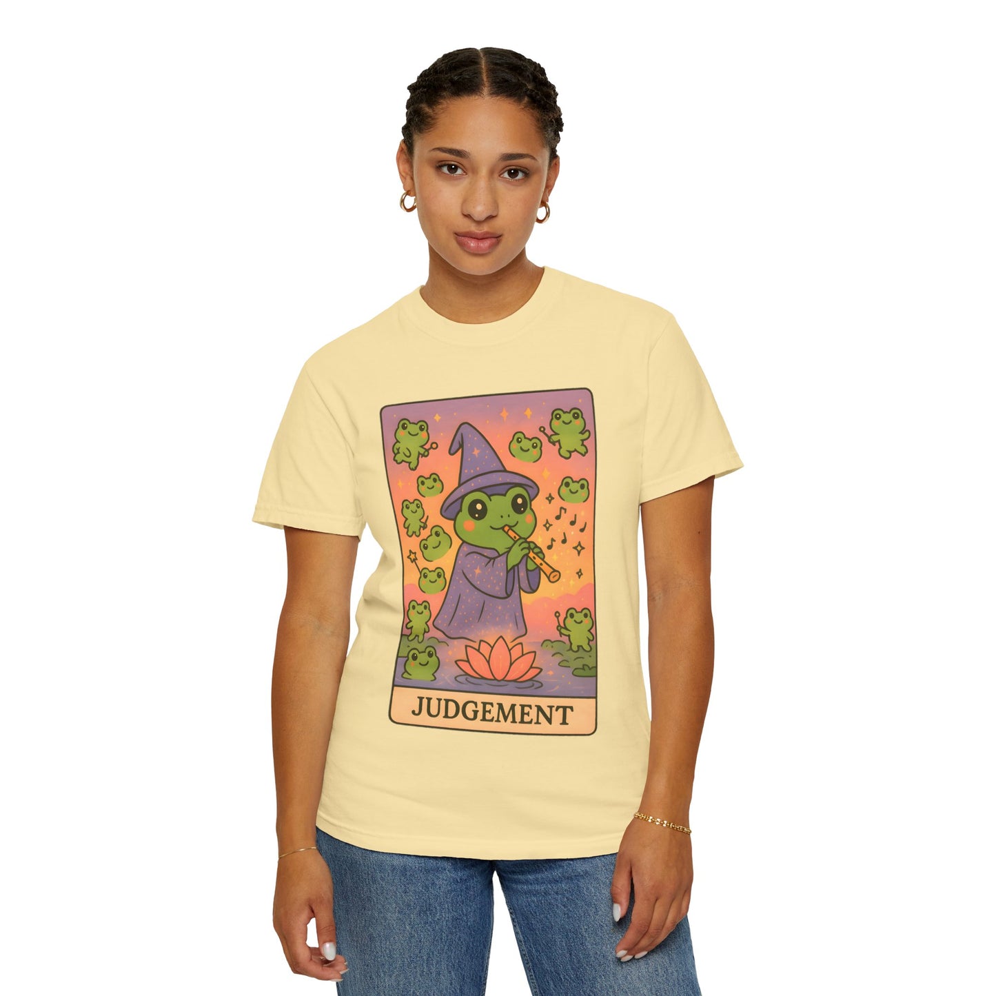 Cute Tarotoads "Judgement" Unisex T-Shirt | Great for Halloween, Warm And Cozy, Great Gift Idea, Astrology Apparel, Unique Tarot Graphic T-Shirt, Good For Cold Weather