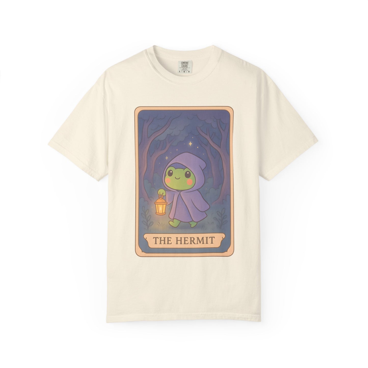 Cute Tarotoads "The Hermit" Unisex T-Shirt | Great for Halloween, Warm And Cozy, Great Gift Idea, Astrology Apparel, Unique Tarot Graphic T-Shirt, Good For Cold Weather
