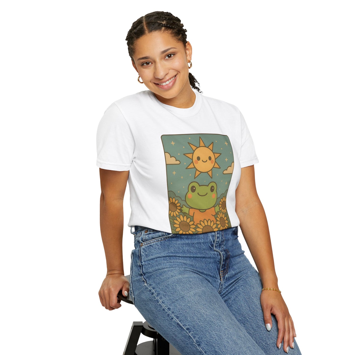 Cute Tarotoads "The Sun" Unisex T-Shirt | Great for Halloween, Warm And Cozy, Great Gift Idea, Astrology Apparel, Unique Tarot Graphic T-Shirt, Good For Cold Weather