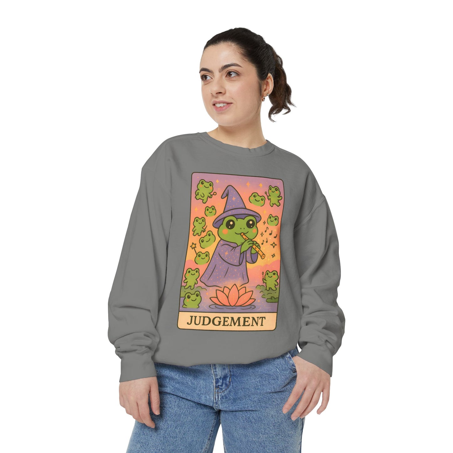 Cozy Tarotoads "Judgement" Unisex Sweatshirt | Astrology Apparel, Perfect for Casual Wear, Gift for Friends Family, Great For Frog and Tarot Lovers, Unisex Apparel