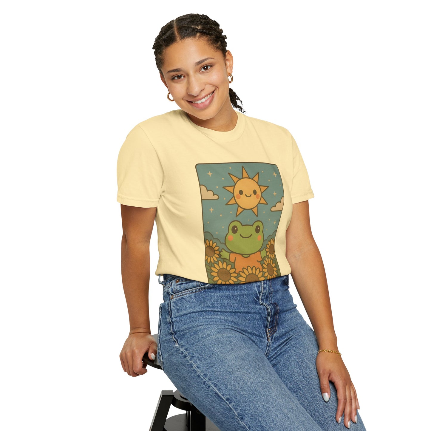 Cute Tarotoads "The Sun" Unisex T-Shirt | Great for Halloween, Warm And Cozy, Great Gift Idea, Astrology Apparel, Unique Tarot Graphic T-Shirt, Good For Cold Weather