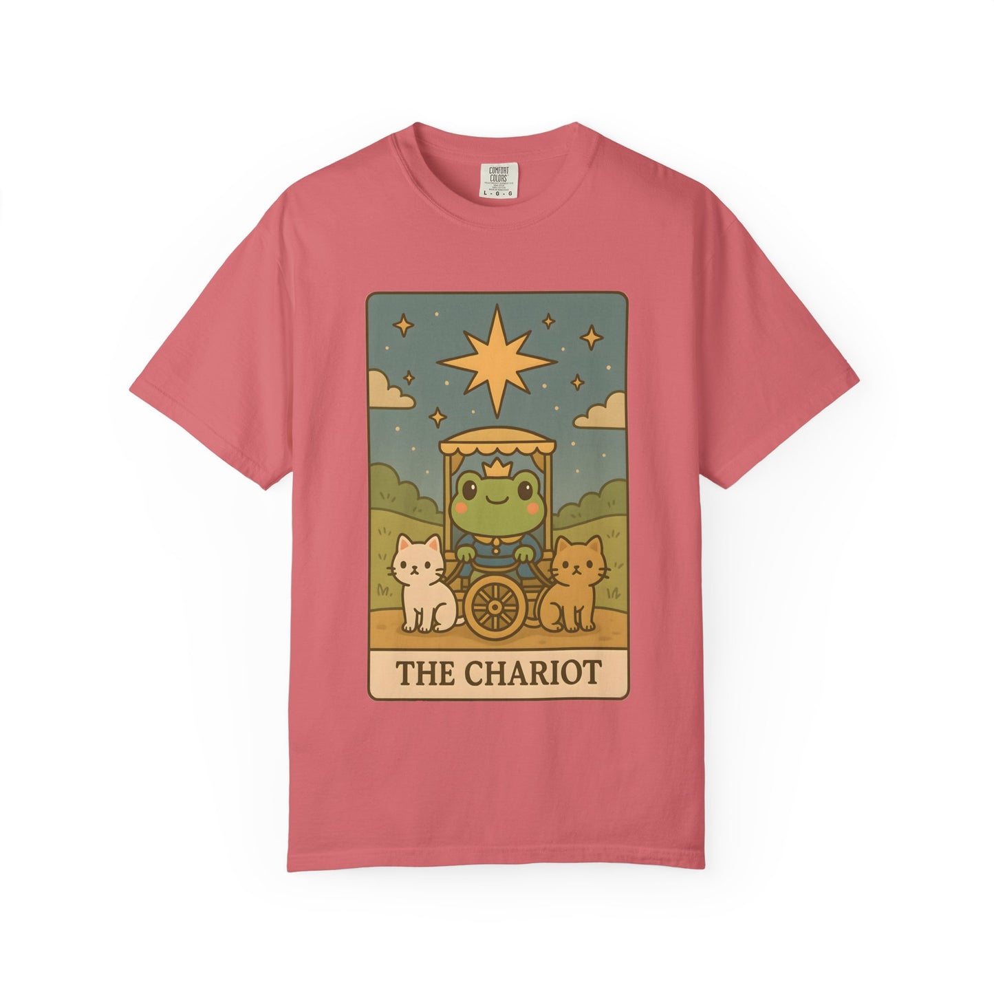 Cute Tarotoads "The Chariot" Unisex T-Shirt | Great for Halloween, Warm And Cozy, Great Gift Idea, Astrology Apparel, Unique Tarot Graphic T-Shirt, Good For Cold Weather