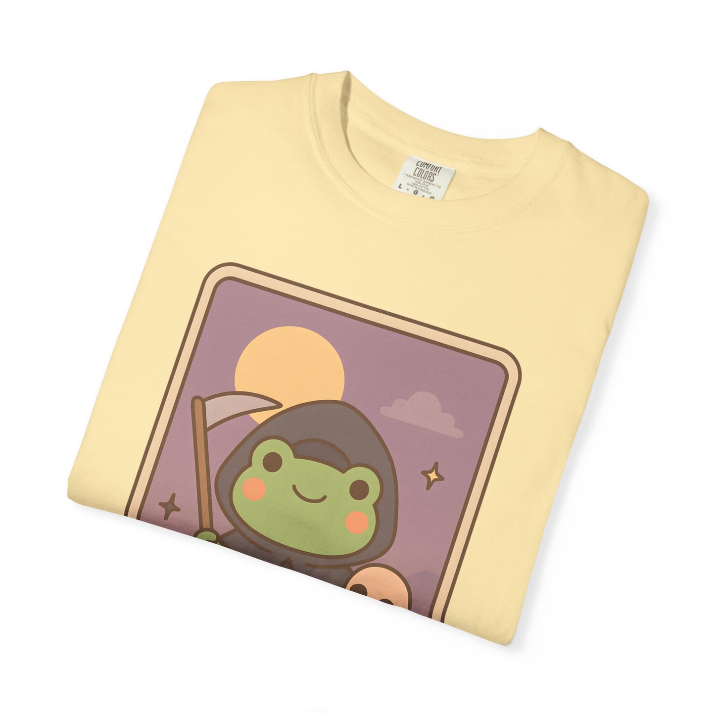 Unisex Garment-Dyed T-Shirt | Adorable Graphic T-shirt | Tarotoads! - “Death"