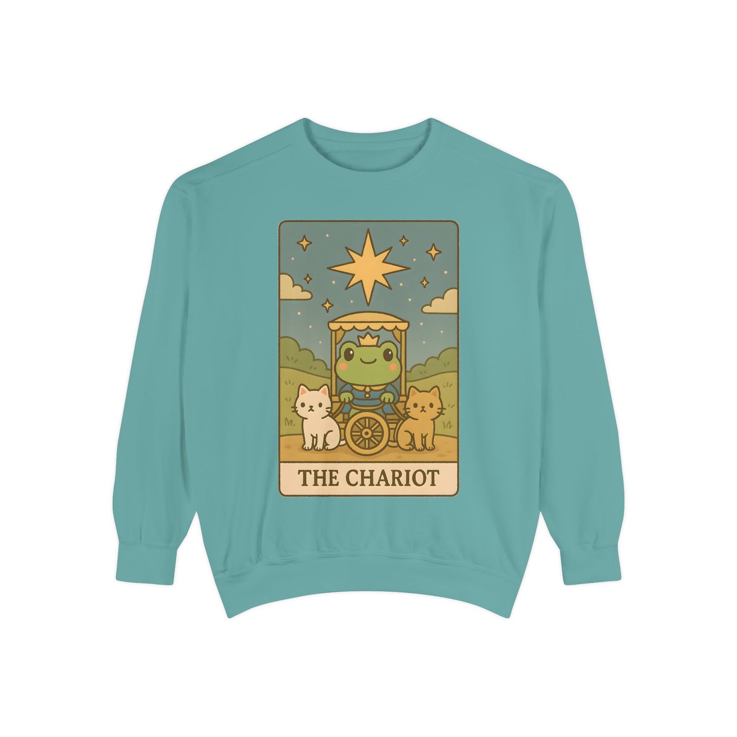 Cozy Tarotoads "The Chariot" Unisex Sweatshirt | Astrology Apparel, Perfect for Halloween, Gift for Friends Family, Great For Frog and Tarot Lovers, Great For Cold Weather