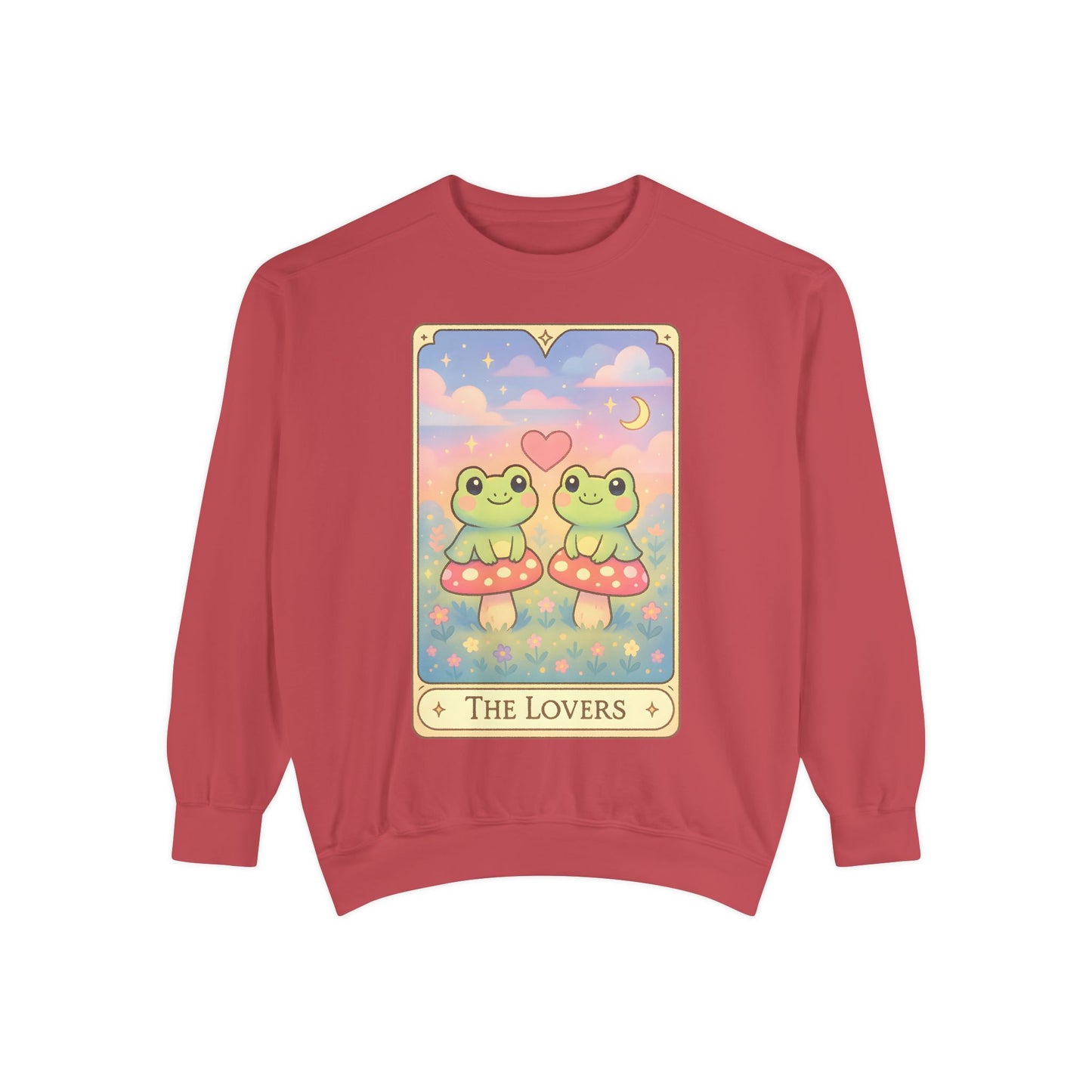 Cozy Tarotoads "The Lovers" Unisex Sweatshirt | Astrology Apparel, Perfect for Halloween, Gift for Friends Family, Great For Frog and Tarot Lovers, Great For Cold Weather