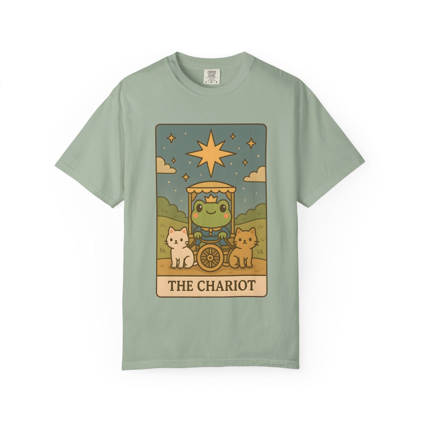 Cute Tarotoads "The Chariot" Unisex T-Shirt | Great for Halloween, Warm And Cozy, Great Gift Idea, Astrology Apparel, Unique Tarot Graphic T-Shirt, Good For Cold Weather