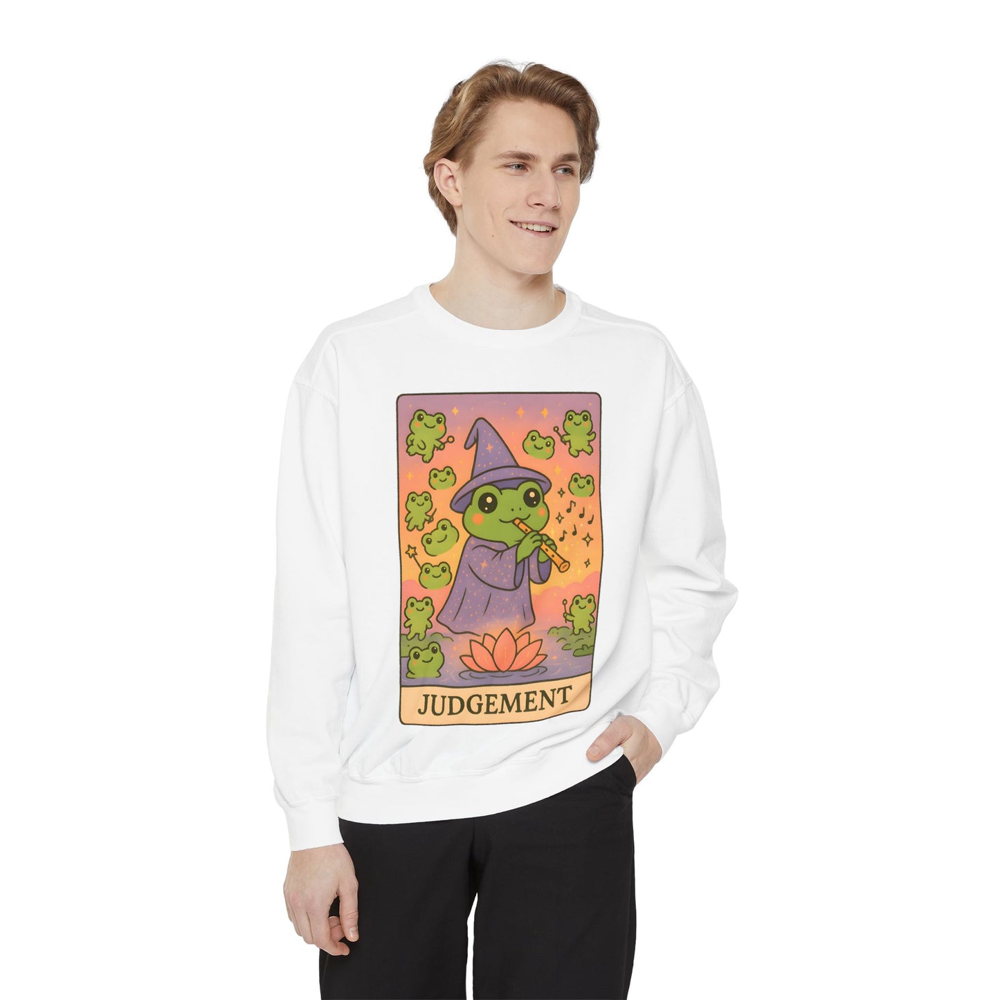 Cozy Tarotoads "Judgement" Unisex Sweatshirt | Astrology Apparel, Perfect for Casual Wear, Gift for Friends Family, Great For Frog and Tarot Lovers, Unisex Apparel