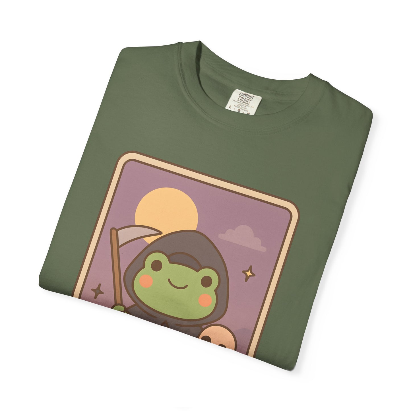 Unisex Garment-Dyed T-Shirt | Adorable Graphic T-shirt | Tarotoads! - “Death"