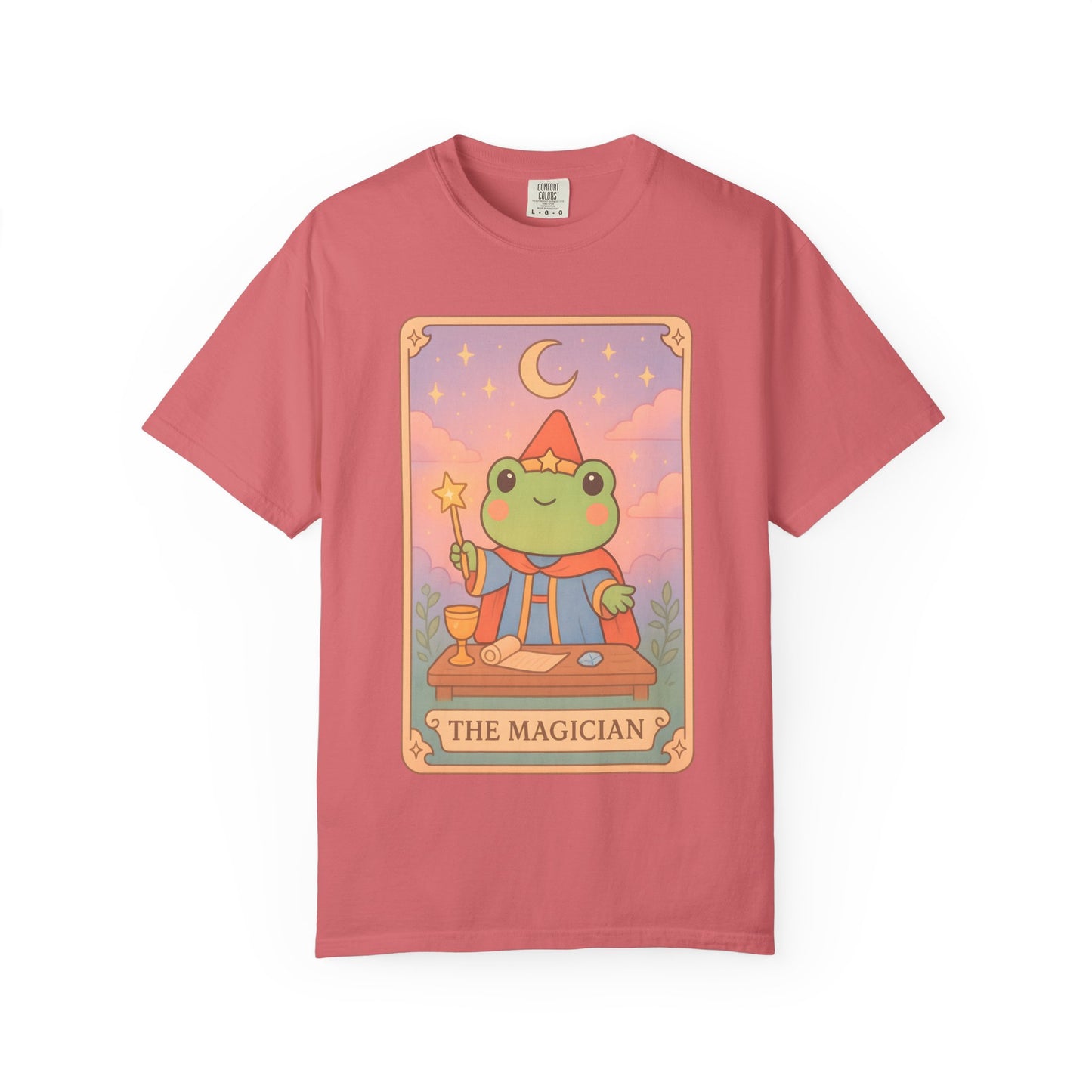 Unisex Garment-Dyed T-Shirt | Adorable Graphic T-shirt | Tarotoads! - “The Magician"