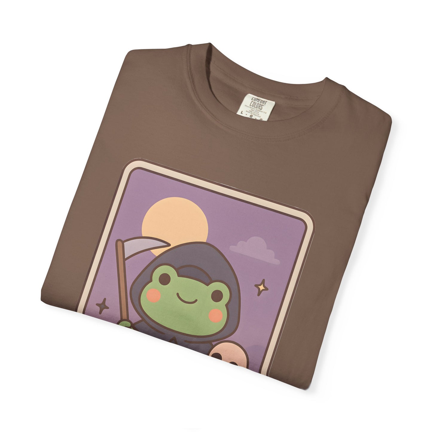 Cute Tarotoads "Death" Unisex T-Shirt | Great for Halloween, Warm And Cozy, Great Gift Idea, Astrology Apparel, Unique Tarot Graphic T-Shirt, Good For Cold Weather