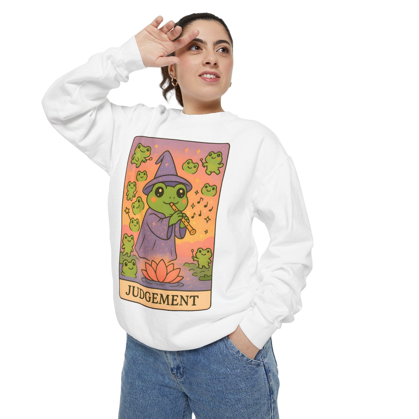 Cozy Tarotoads "Judgement" Unisex Sweatshirt | Astrology Apparel, Perfect for Casual Wear, Gift for Friends Family, Great For Frog and Tarot Lovers, Unisex Apparel
