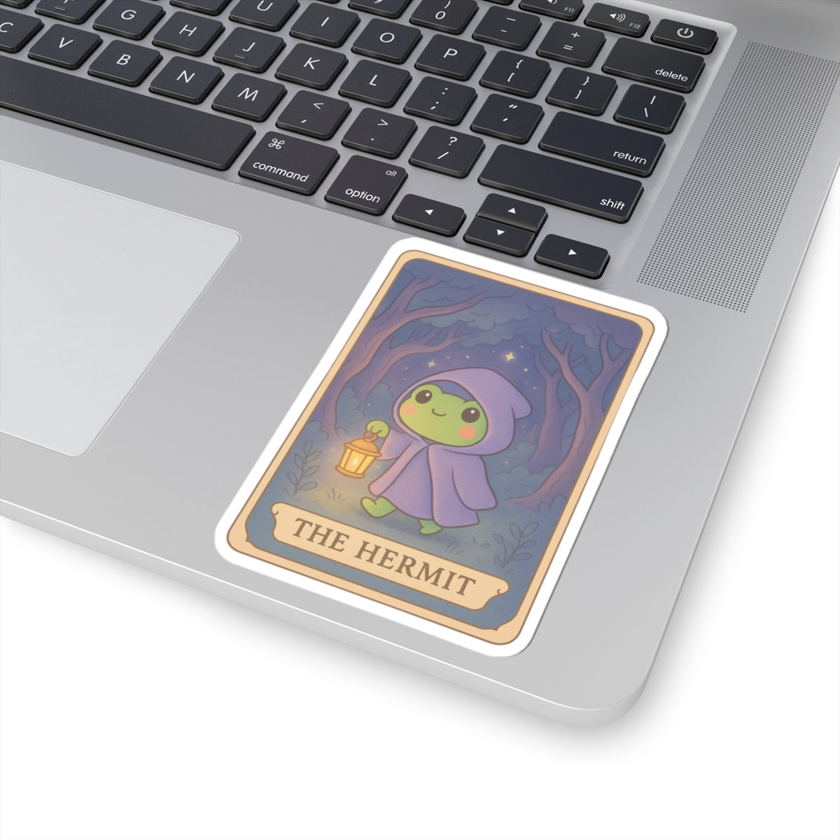 Cute Tarotoads! "The Hermit" Kiss-Cut Sticker | Aesthetic Planner Stickers, Scrapbooking Supplies, Laptop Decals, Gifts for Spirituality