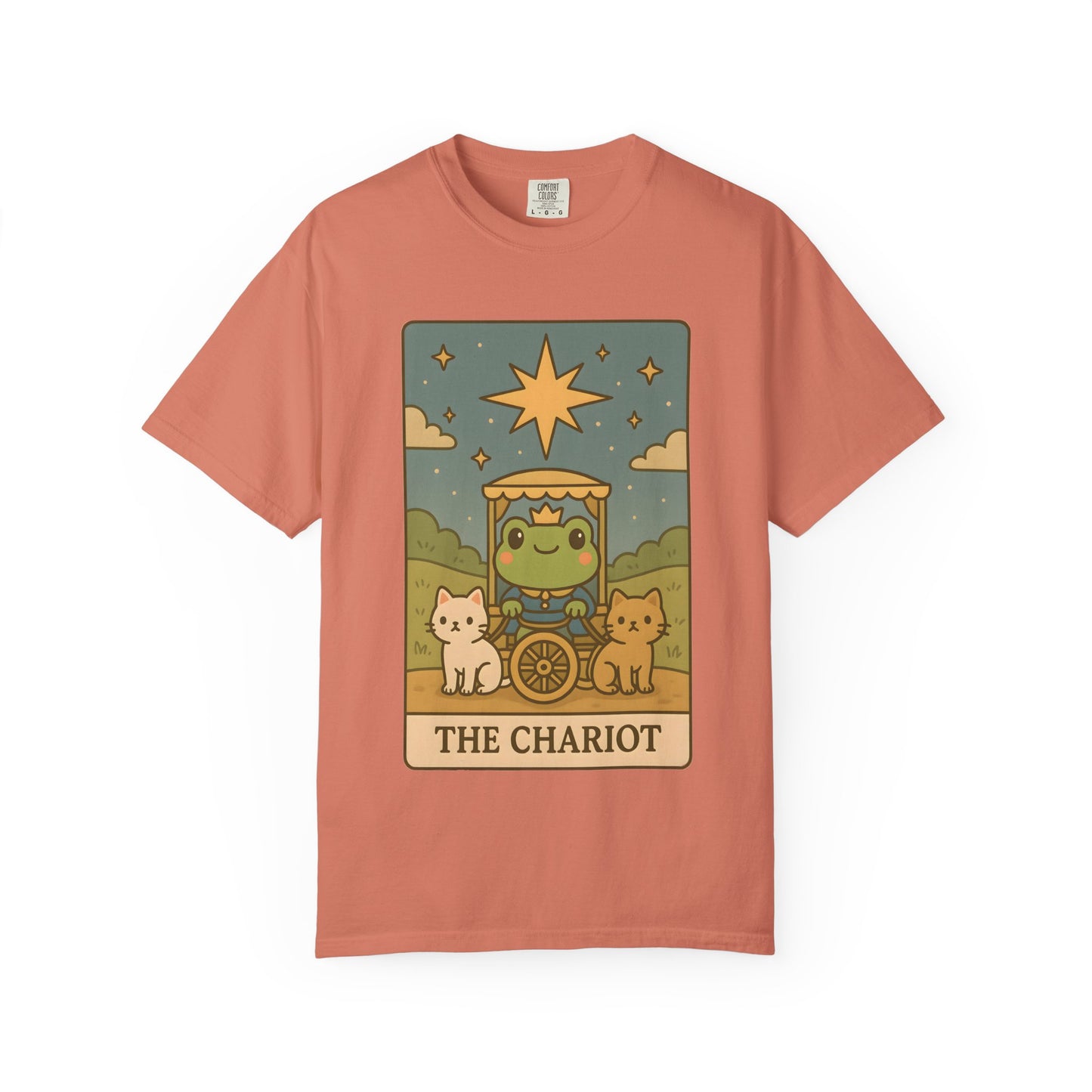 Cute Tarotoads "The Chariot" Unisex T-Shirt | Great for Halloween, Warm And Cozy, Great Gift Idea, Astrology Apparel, Unique Tarot Graphic T-Shirt, Good For Cold Weather