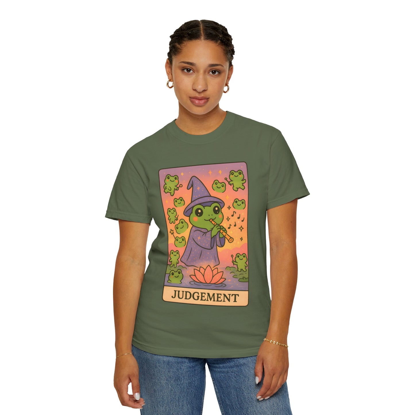 Cute Tarotoads "Judgement" Unisex T-Shirt | Great for Halloween, Warm And Cozy, Great Gift Idea, Astrology Apparel, Unique Tarot Graphic T-Shirt, Good For Cold Weather