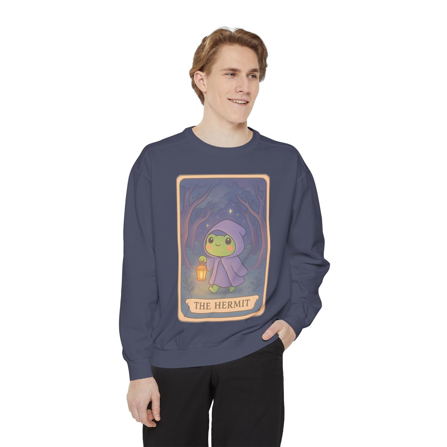 Cozy Tarotoads "The Hermit" Unisex Sweatshirt | Gift for Tarot Lovers, Astrology Apparel, Casual Everyday Wear
