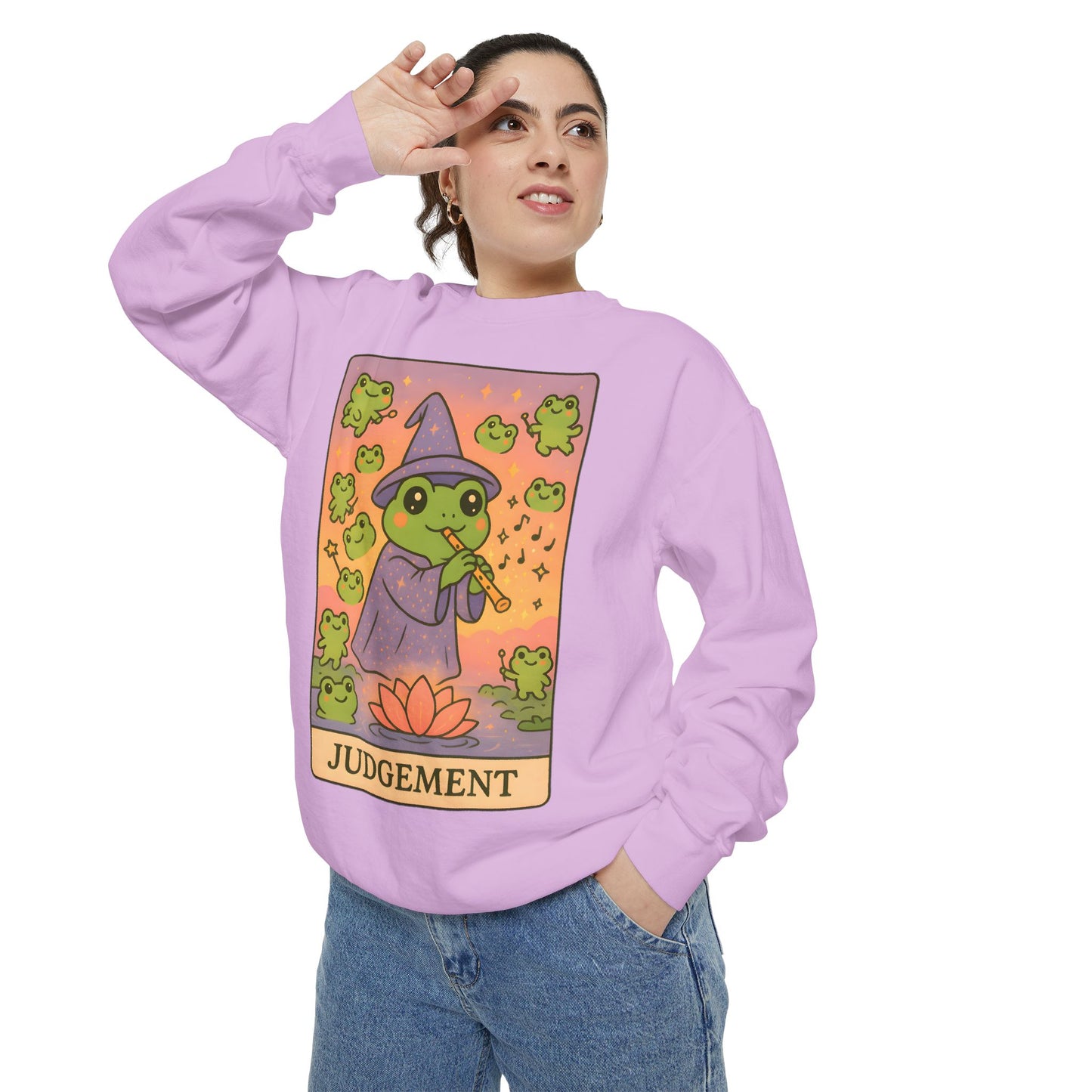 Cozy Tarotoads "Judgement" Unisex Sweatshirt | Astrology Apparel, Perfect for Casual Wear, Gift for Friends Family, Great For Frog and Tarot Lovers, Unisex Apparel