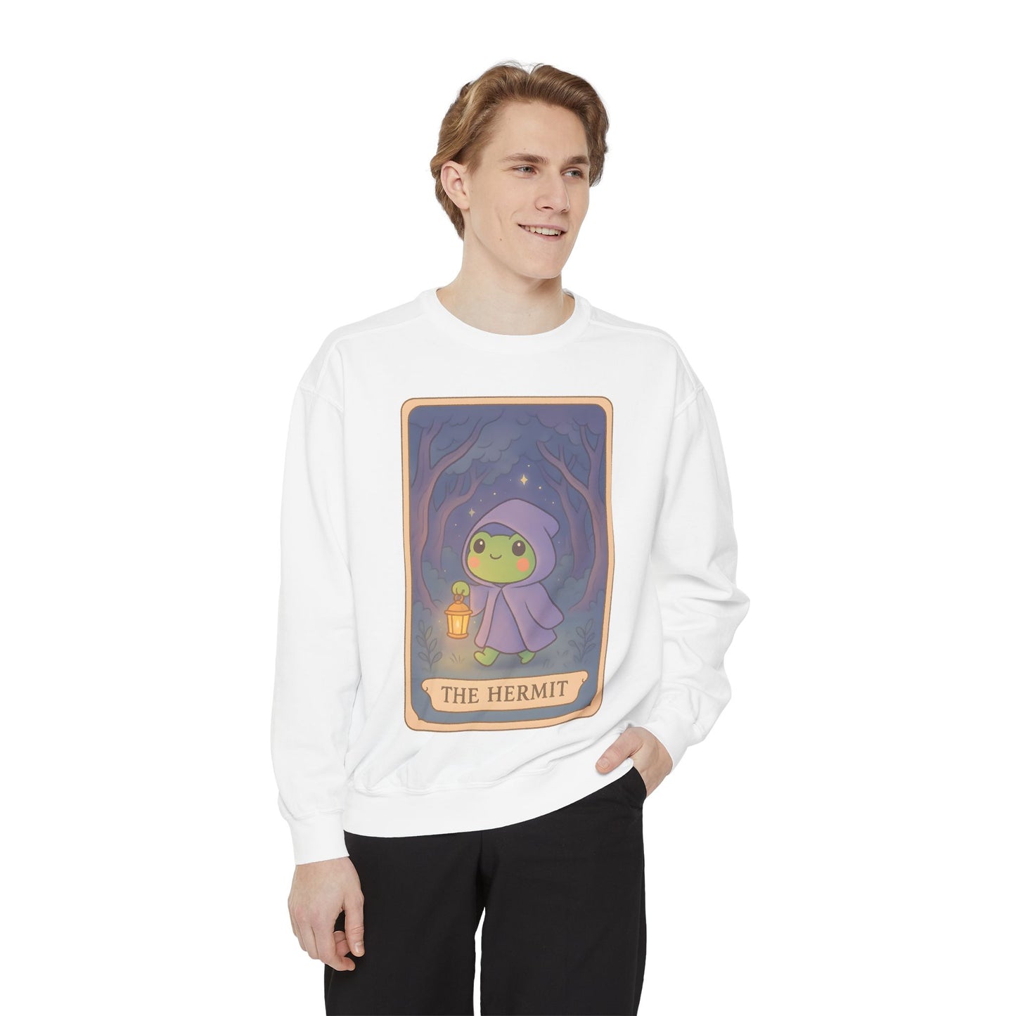 Cozy Tarotoads "The Hermit" Unisex Sweatshirt | Gift for Tarot Lovers, Astrology Apparel, Casual Everyday Wear