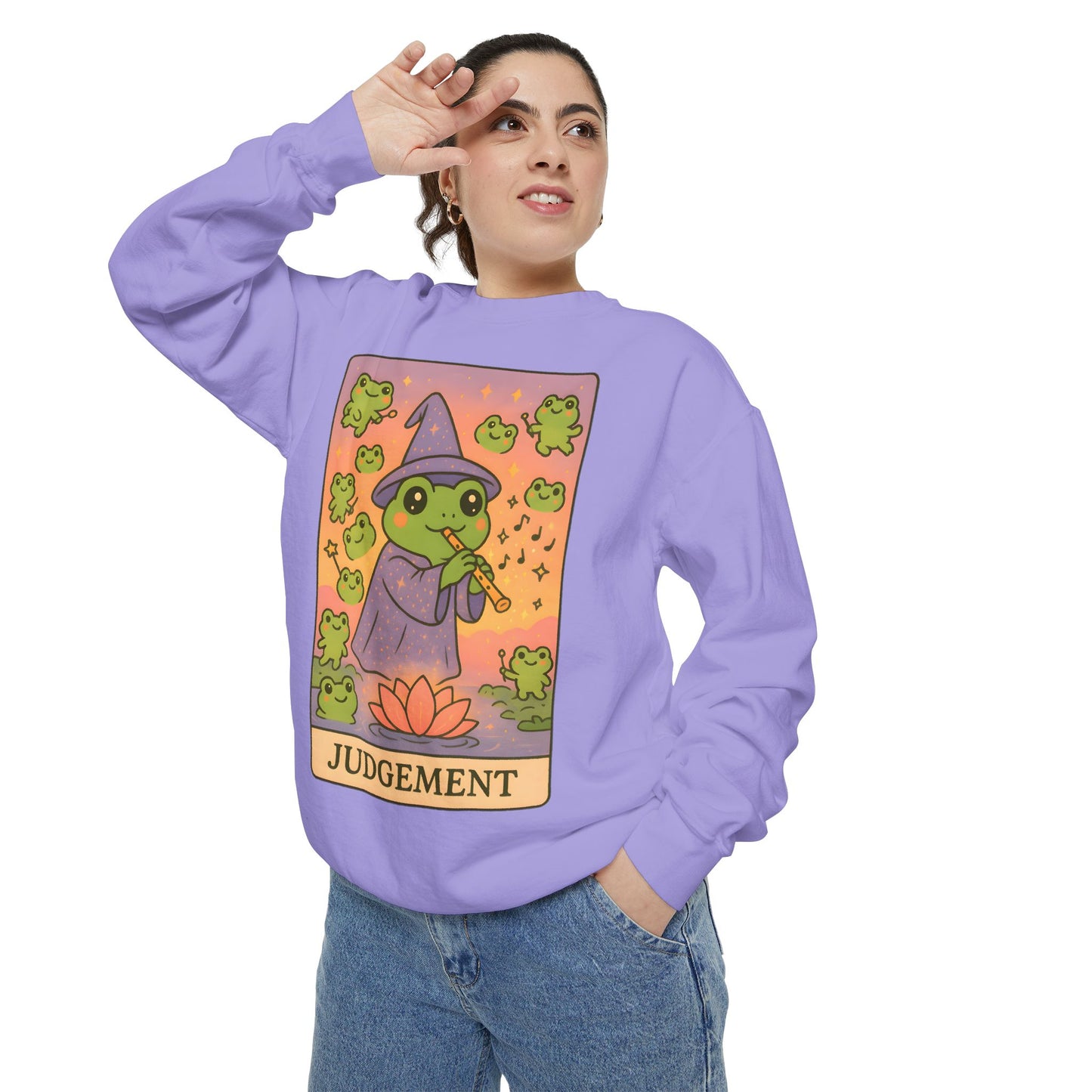 Cozy Tarotoads "Judgement" Unisex Sweatshirt | Astrology Apparel, Perfect for Casual Wear, Gift for Friends Family, Great For Frog and Tarot Lovers, Unisex Apparel