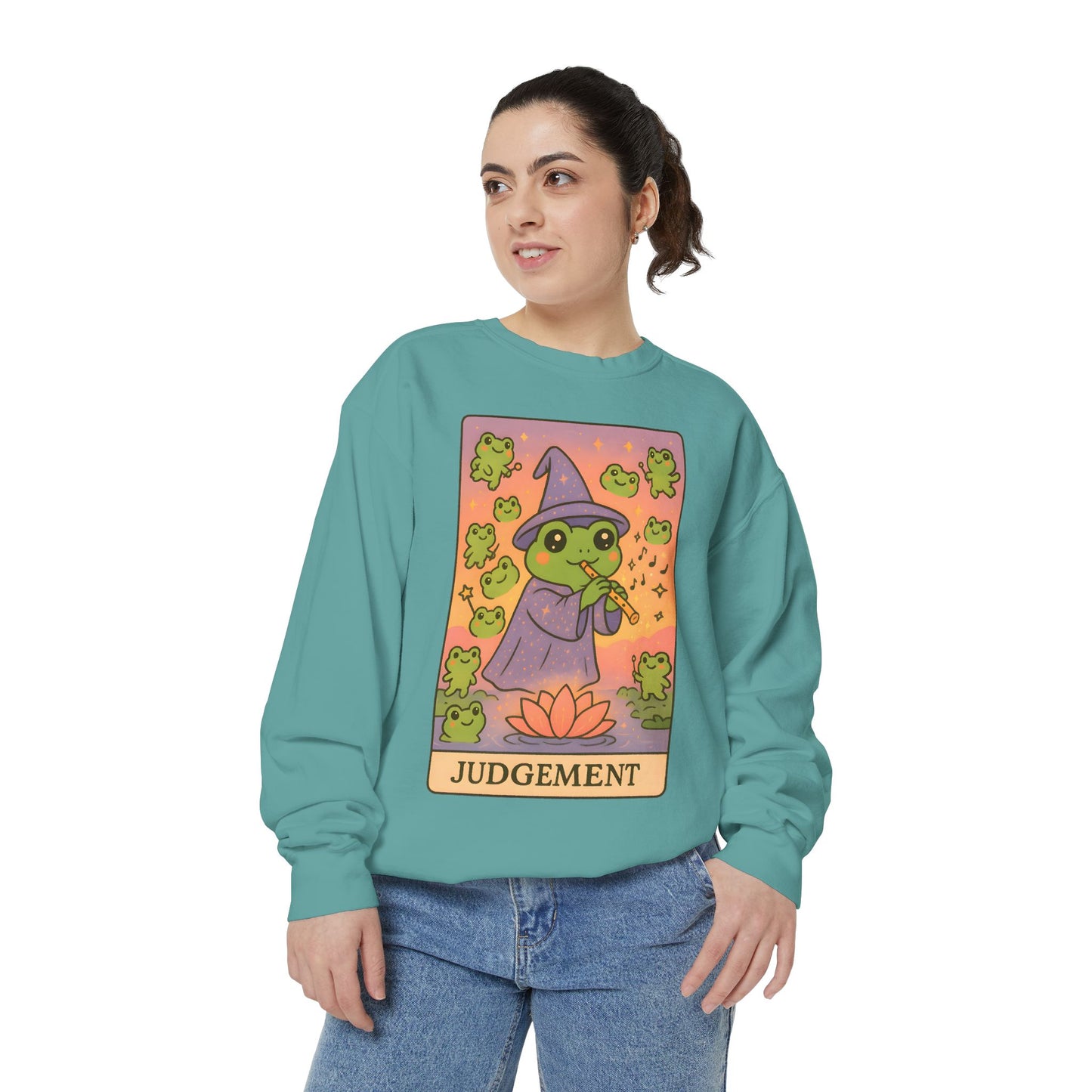Cozy Tarotoads "Judgement" Unisex Sweatshirt | Astrology Apparel, Perfect for Casual Wear, Gift for Friends Family, Great For Frog and Tarot Lovers, Unisex Apparel