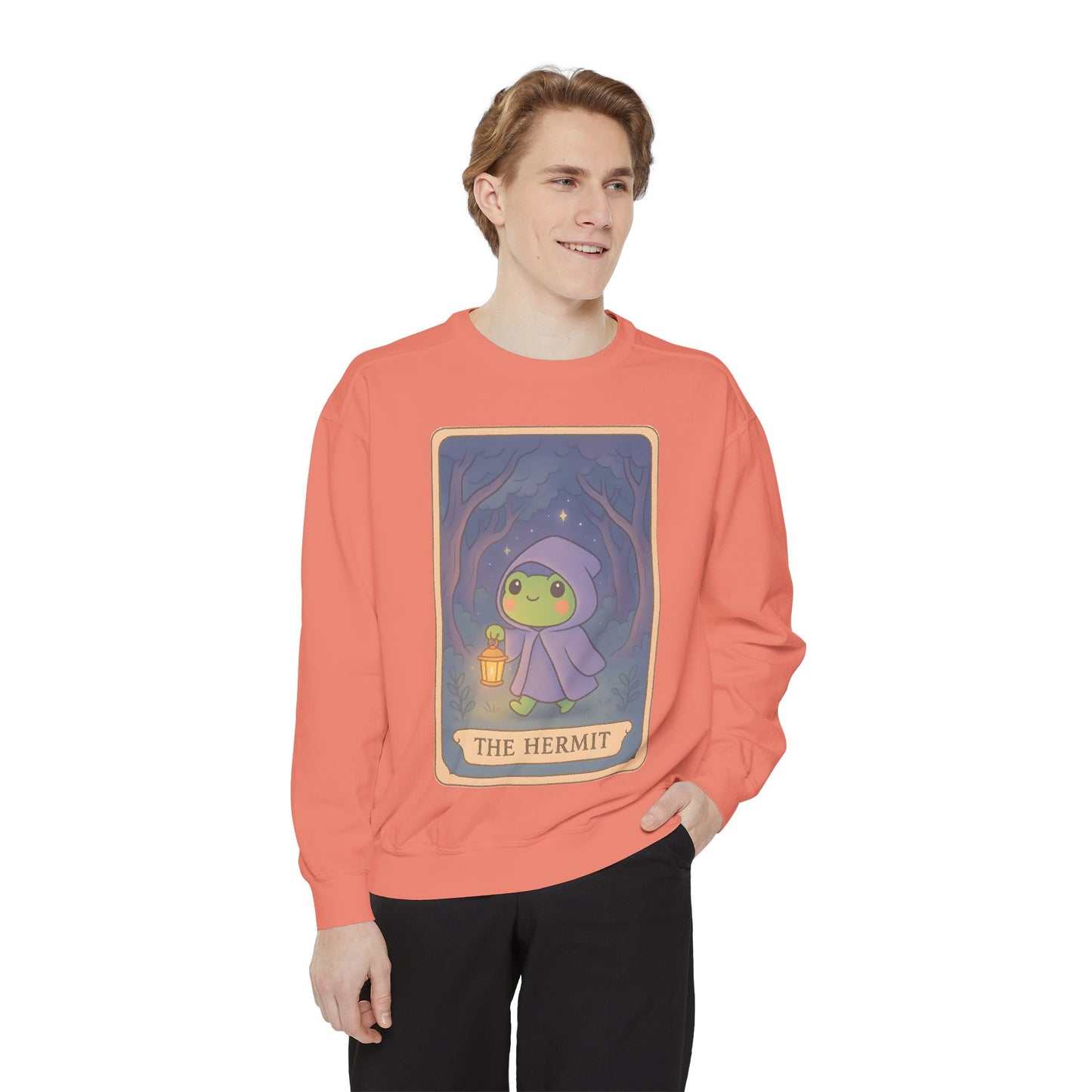 Cozy Tarotoads "The Hermit" Unisex Sweatshirt | Gift for Tarot Lovers, Astrology Apparel, Casual Everyday Wear