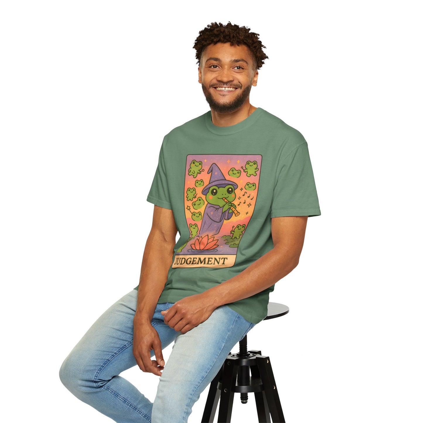 Cute Tarotoads "Judgement" Unisex T-Shirt | Great for Halloween, Warm And Cozy, Great Gift Idea, Astrology Apparel, Unique Tarot Graphic T-Shirt, Good For Cold Weather