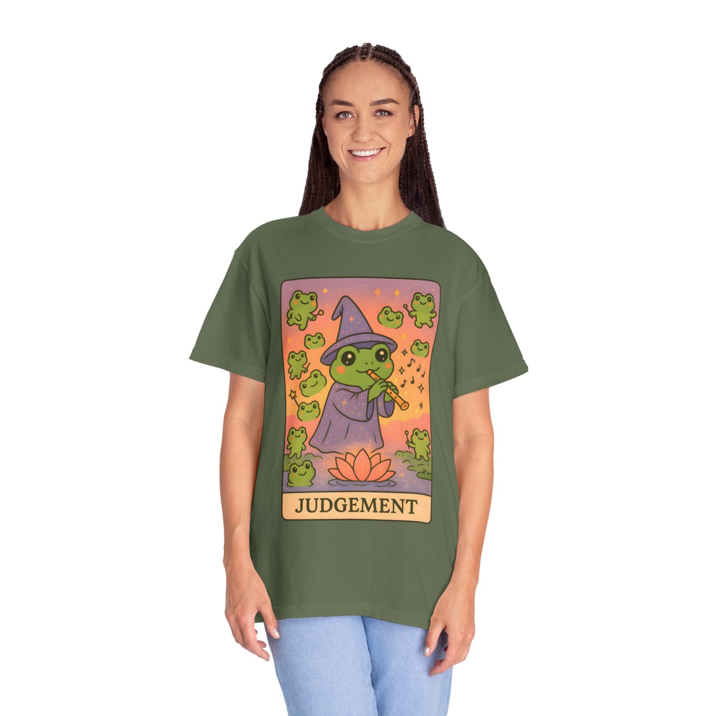 Cute Tarotoads "Judgement" Unisex T-Shirt | Great for Halloween, Warm And Cozy, Great Gift Idea, Astrology Apparel, Unique Tarot Graphic T-Shirt, Good For Cold Weather